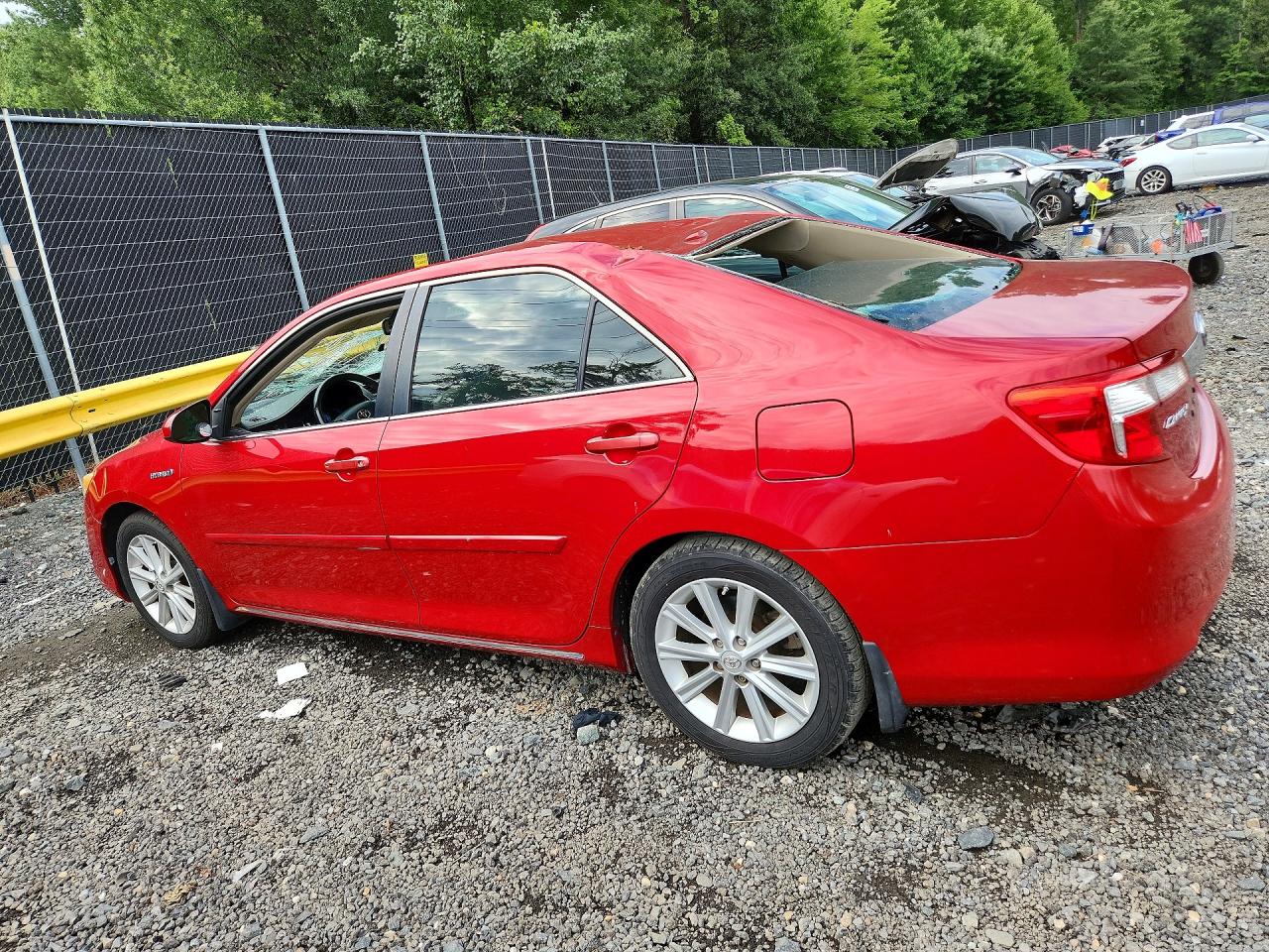 2014 Toyota Camry Hybrid Xle Red vin: 4T1BD1FK8EU119129
