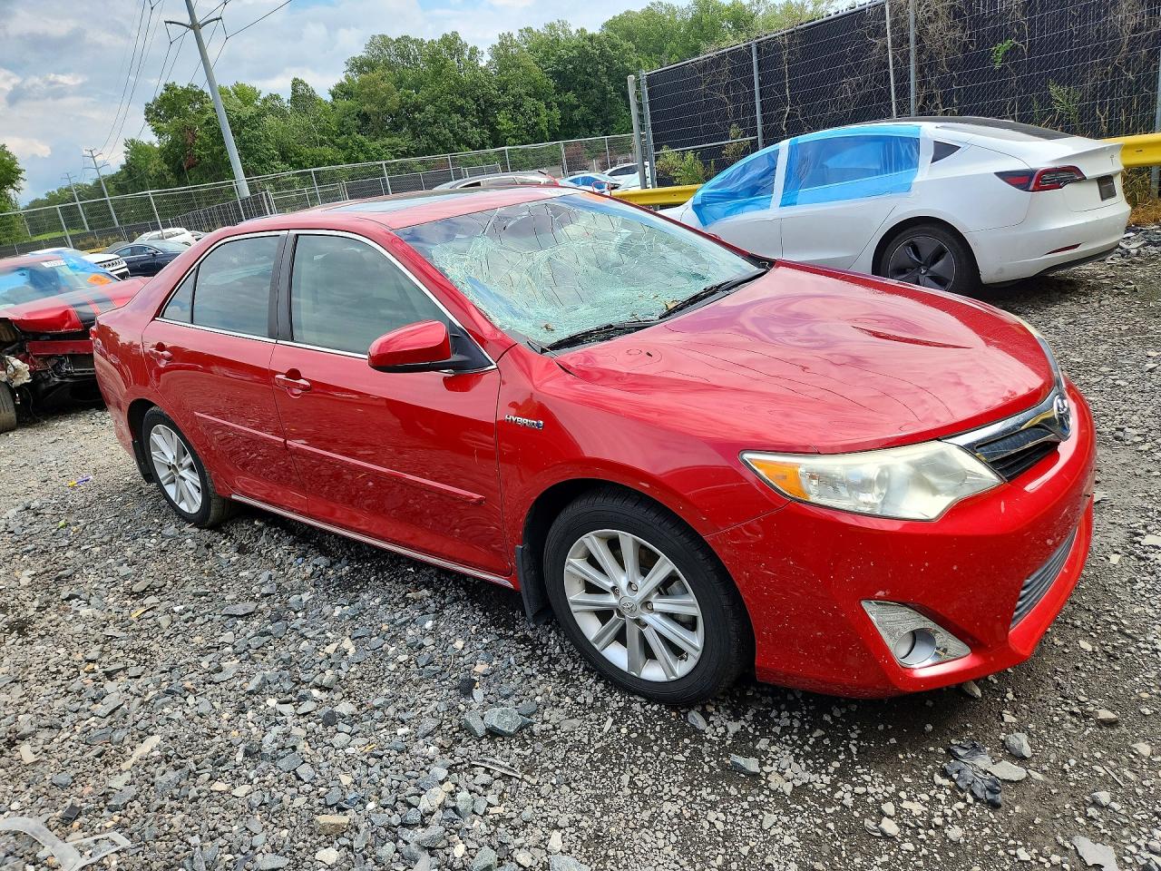 2014 Toyota Camry Hybrid Xle Red vin: 4T1BD1FK8EU119129