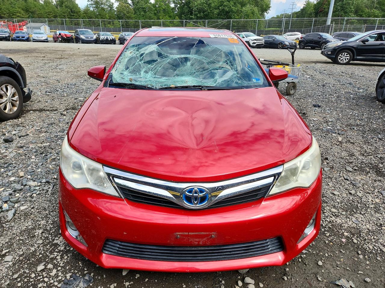 2014 Toyota Camry Hybrid Xle Red vin: 4T1BD1FK8EU119129