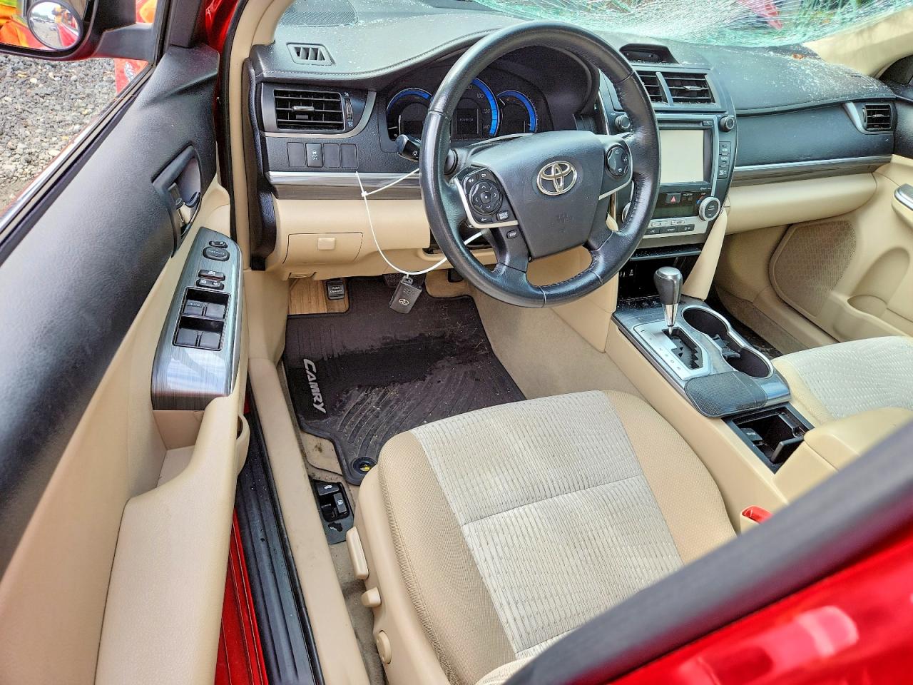2014 Toyota Camry Hybrid Xle Red vin: 4T1BD1FK8EU119129