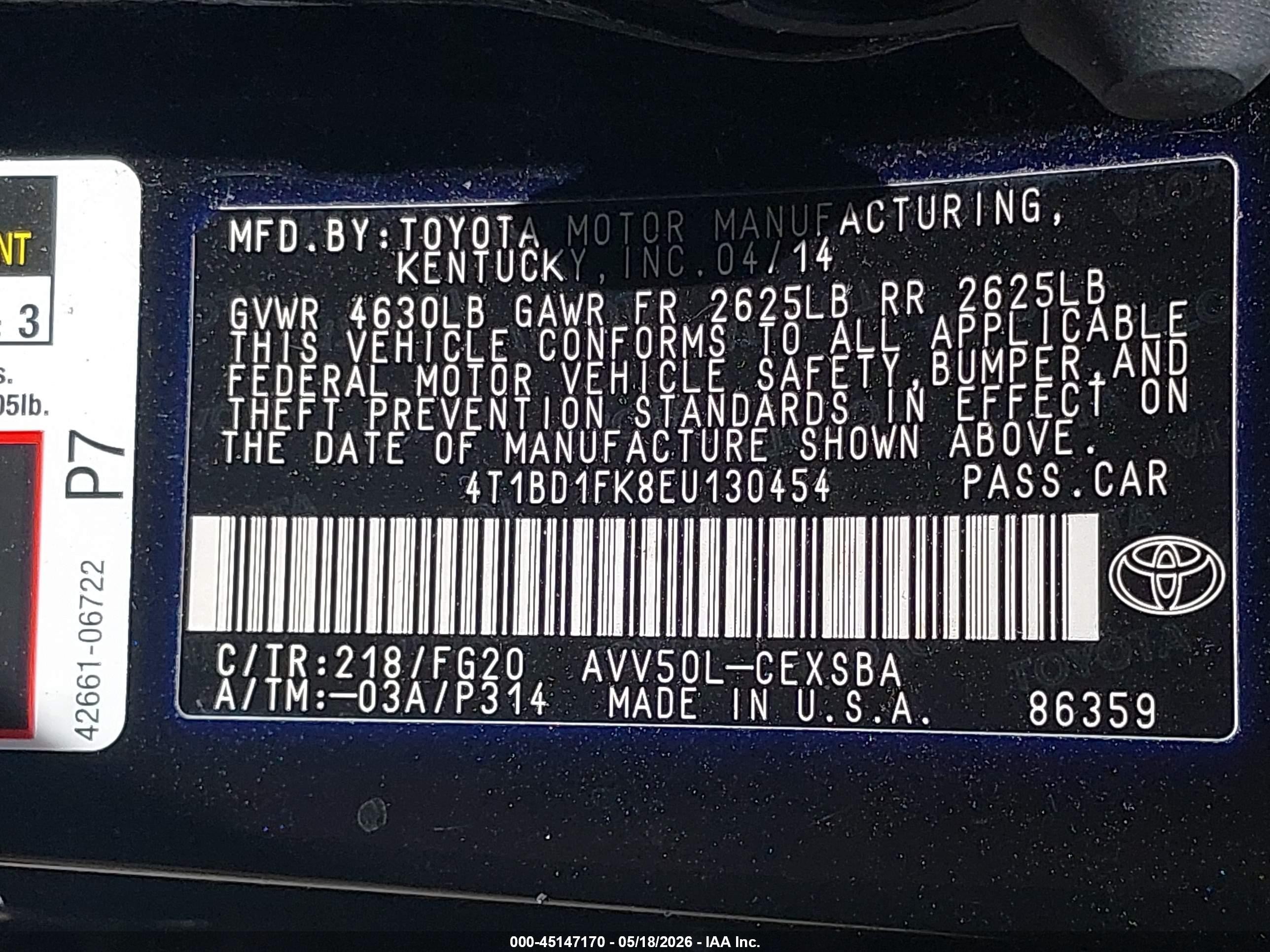 2014 Toyota Camry Hybrid Se Limited Edition Black vin: 4T1BD1FK8EU130454
