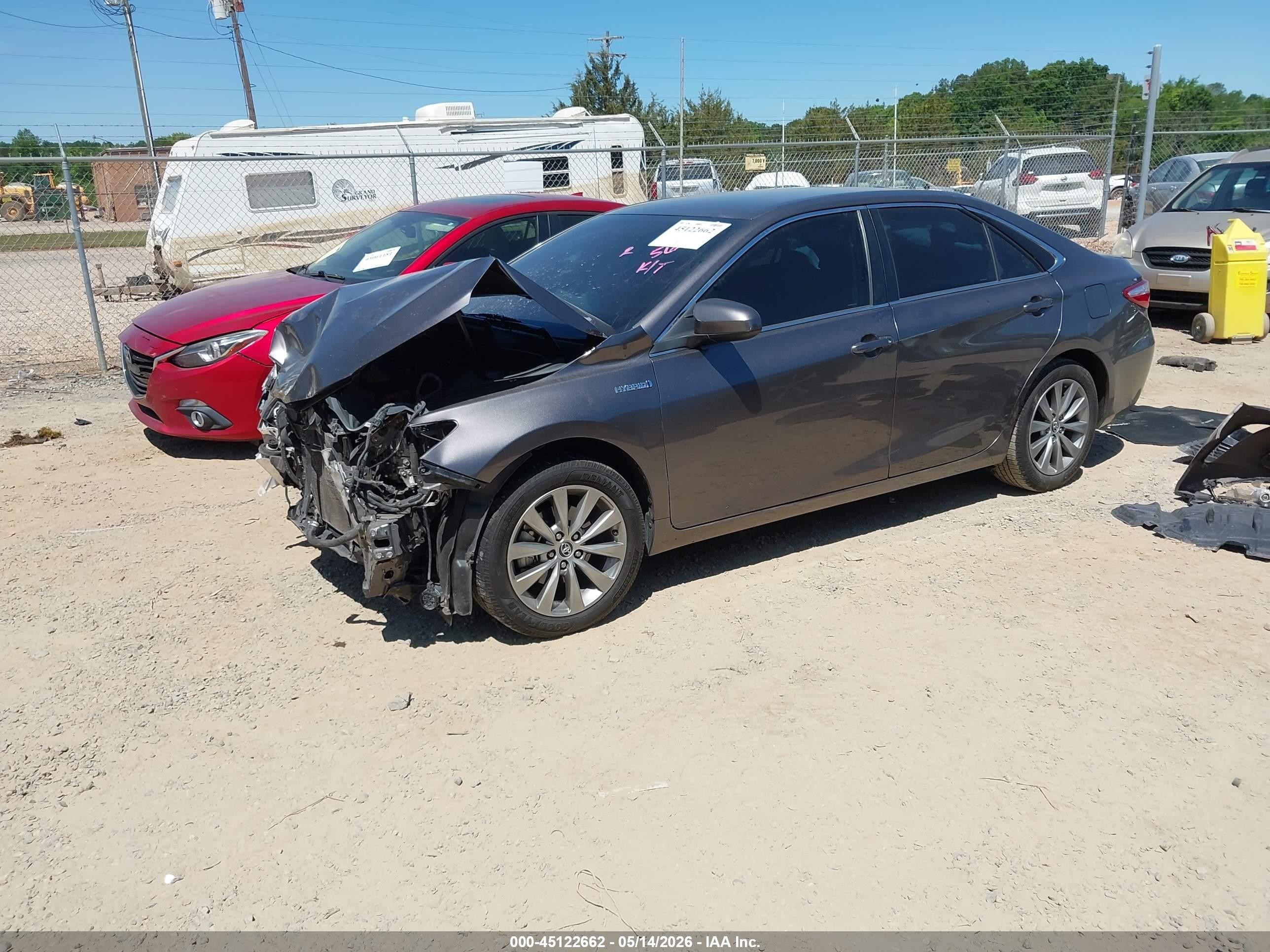 2015 Toyota Camry Hybrid Xle Gray vin: 4T1BD1FK8FU145652