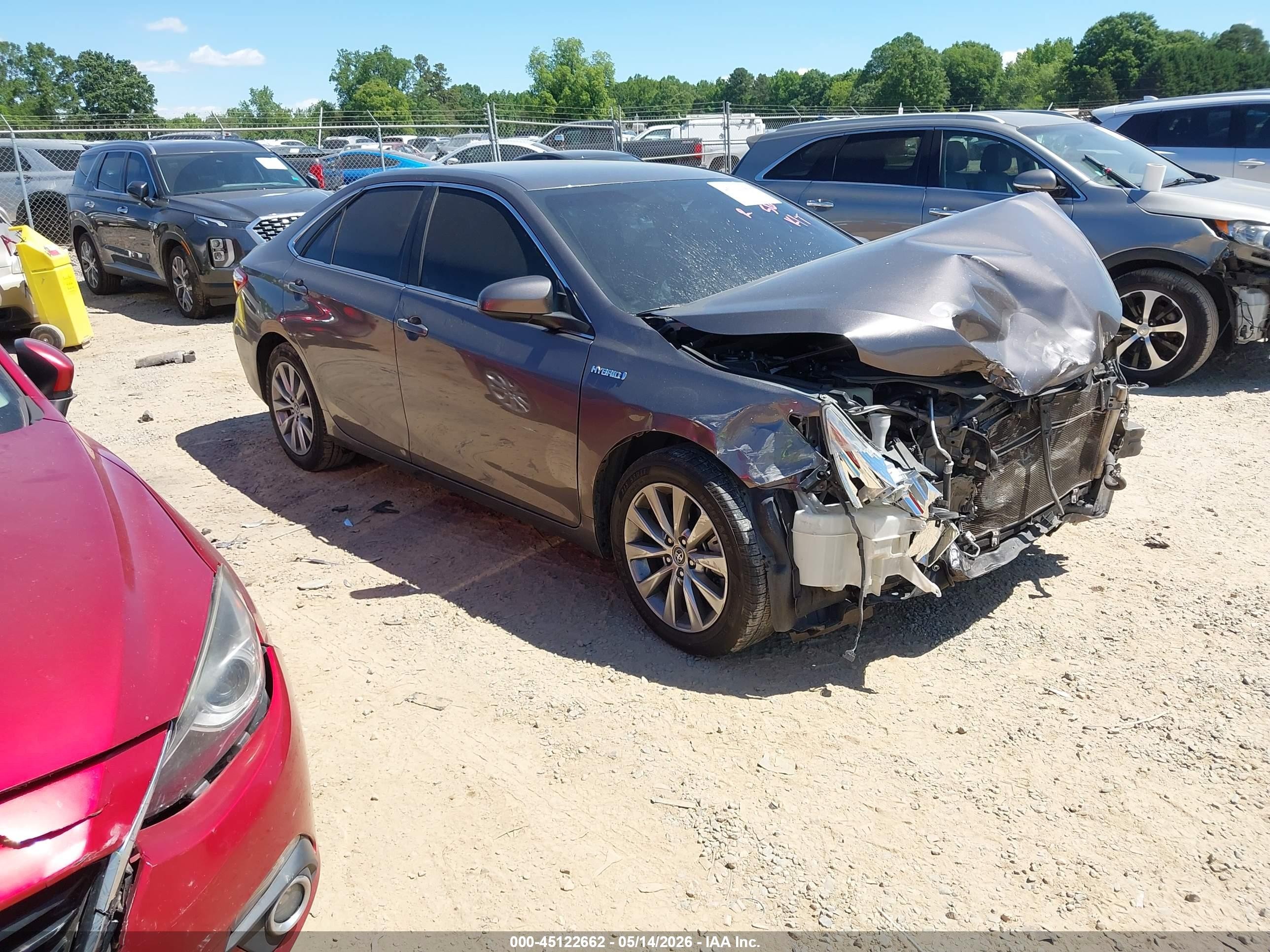 2015 Toyota Camry Hybrid Xle Gray vin: 4T1BD1FK8FU145652