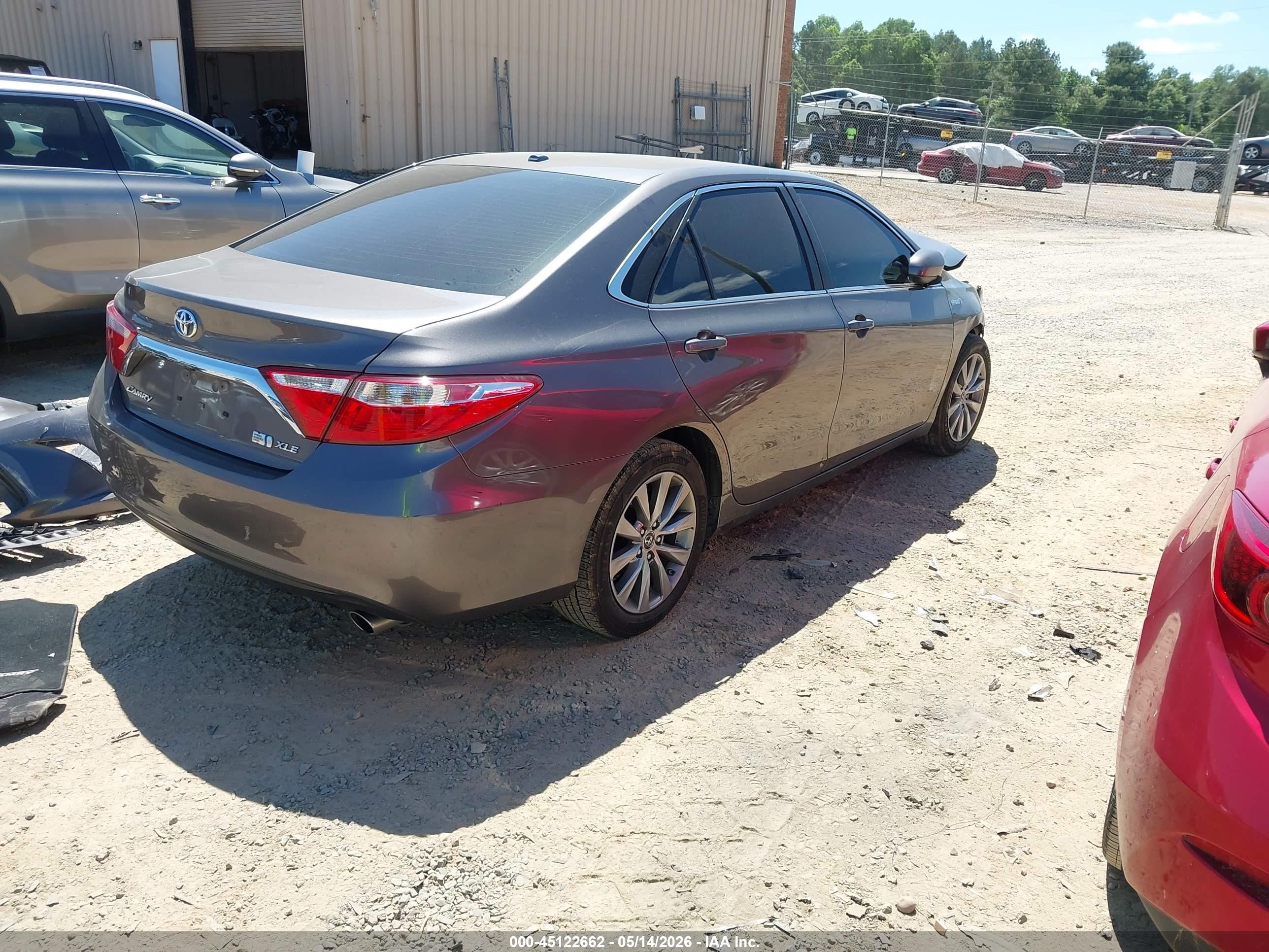 2015 Toyota Camry Hybrid Xle Gray vin: 4T1BD1FK8FU145652