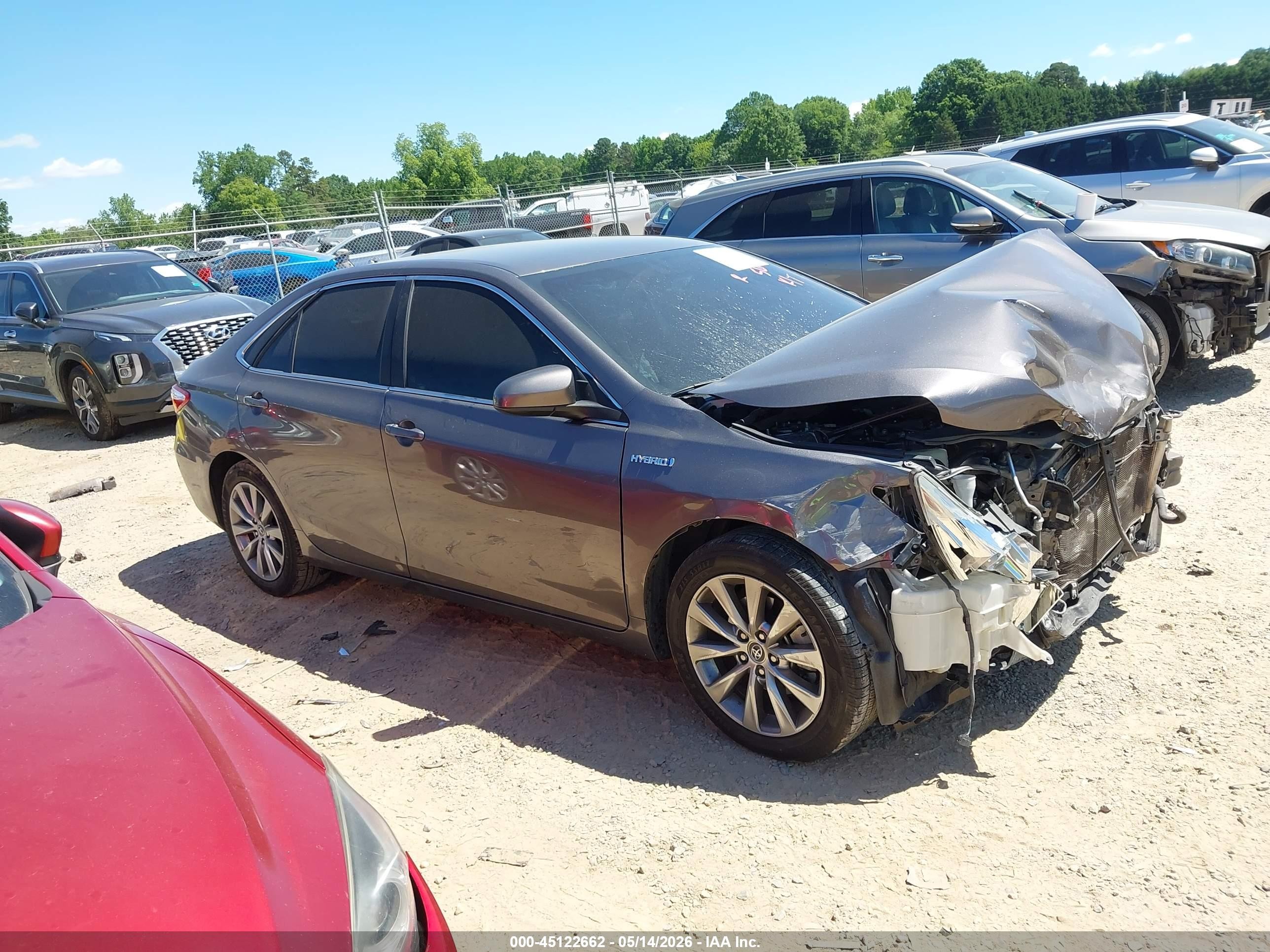 2015 Toyota Camry Hybrid Xle Gray vin: 4T1BD1FK8FU145652