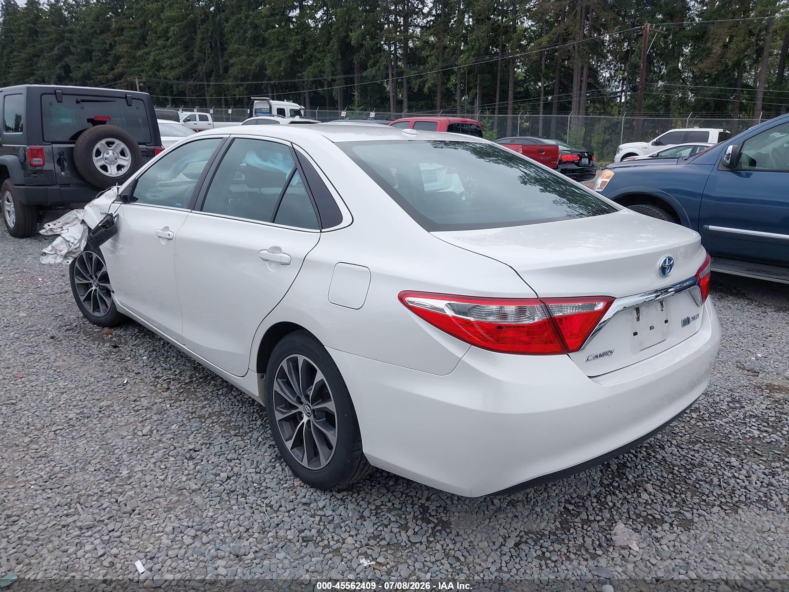 2015 Toyota Camry Hybrid Xle Белый vin: 4T1BD1FK8FU146848