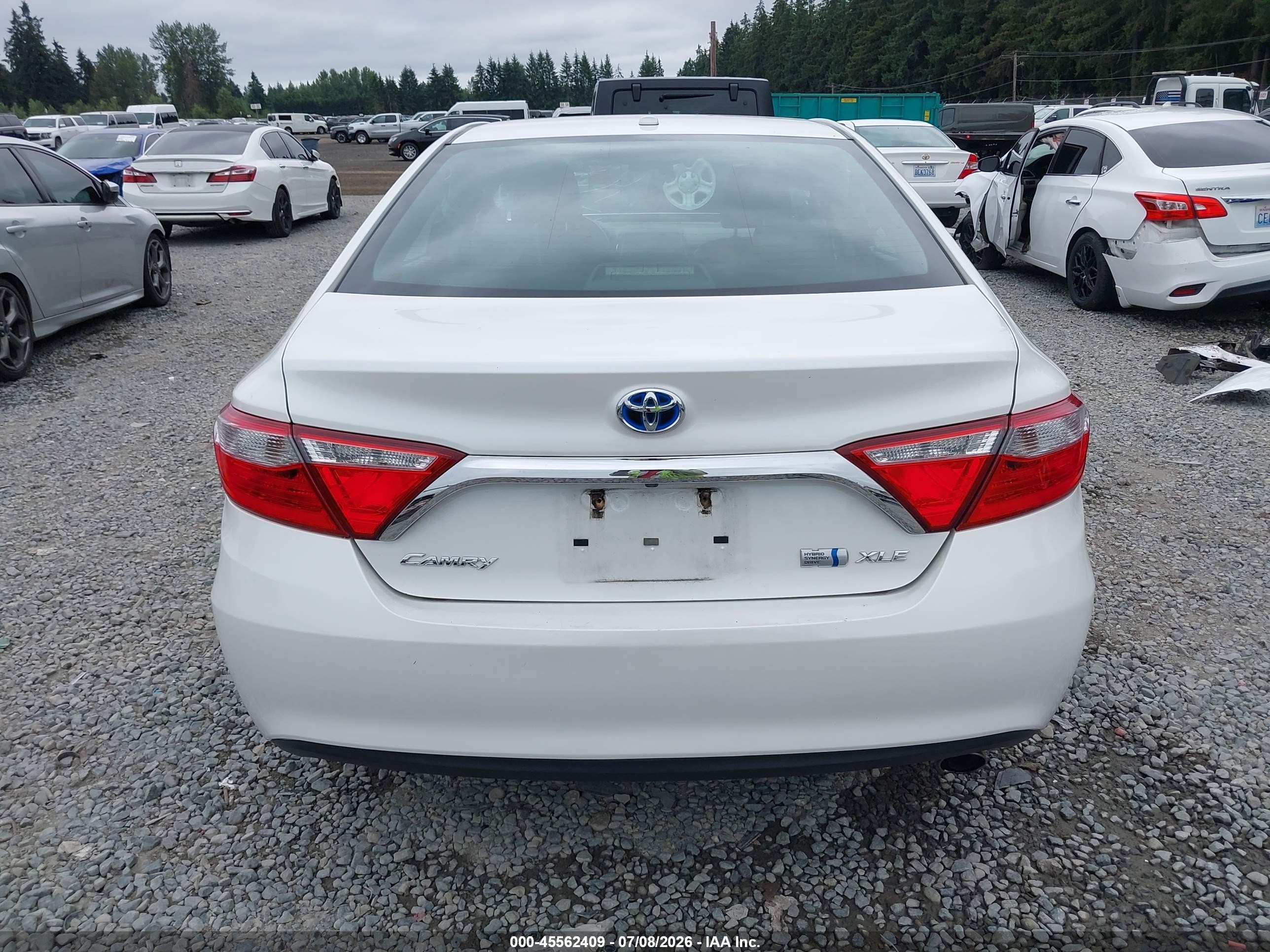 2015 Toyota Camry Hybrid Xle Белый vin: 4T1BD1FK8FU146848