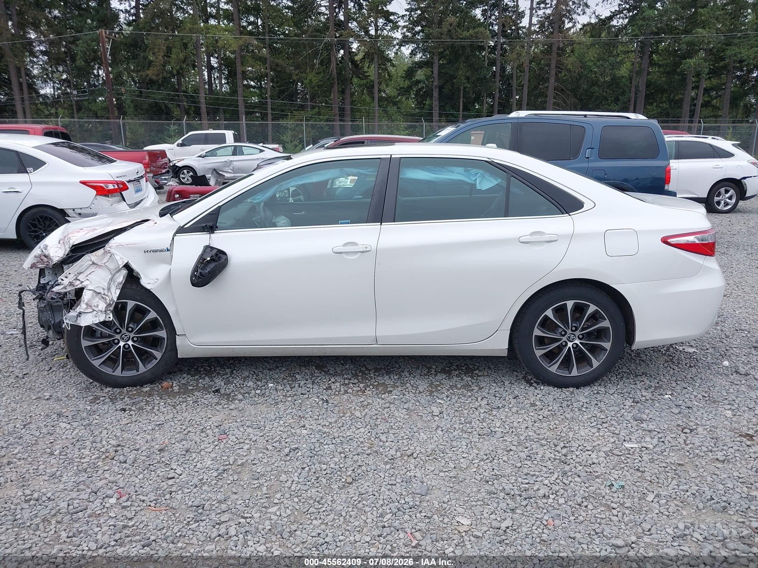 2015 Toyota Camry Hybrid Xle Белый vin: 4T1BD1FK8FU146848