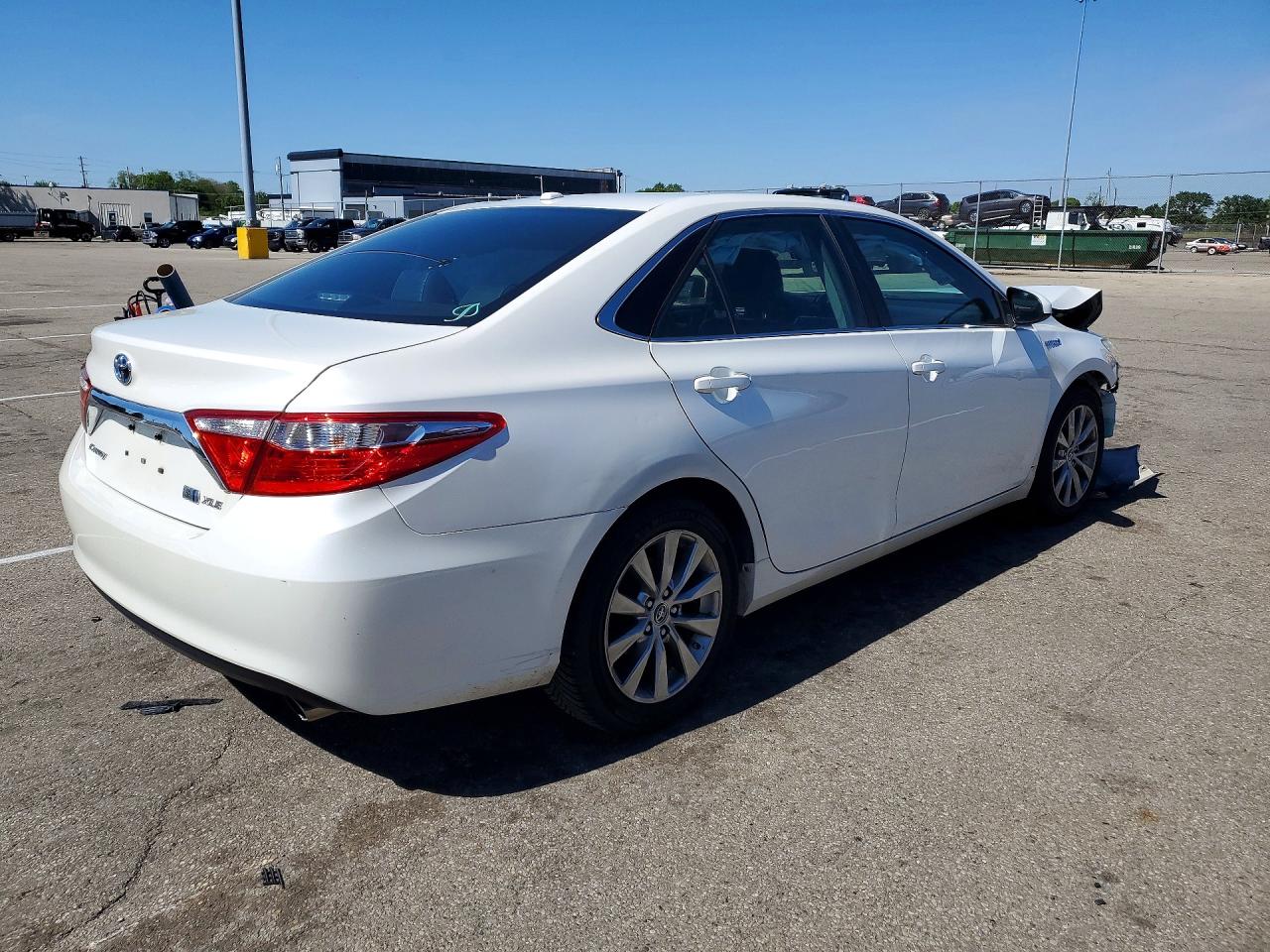 2015 Toyota Camry Hybrid Xle White vin: 4T1BD1FK8FU147823