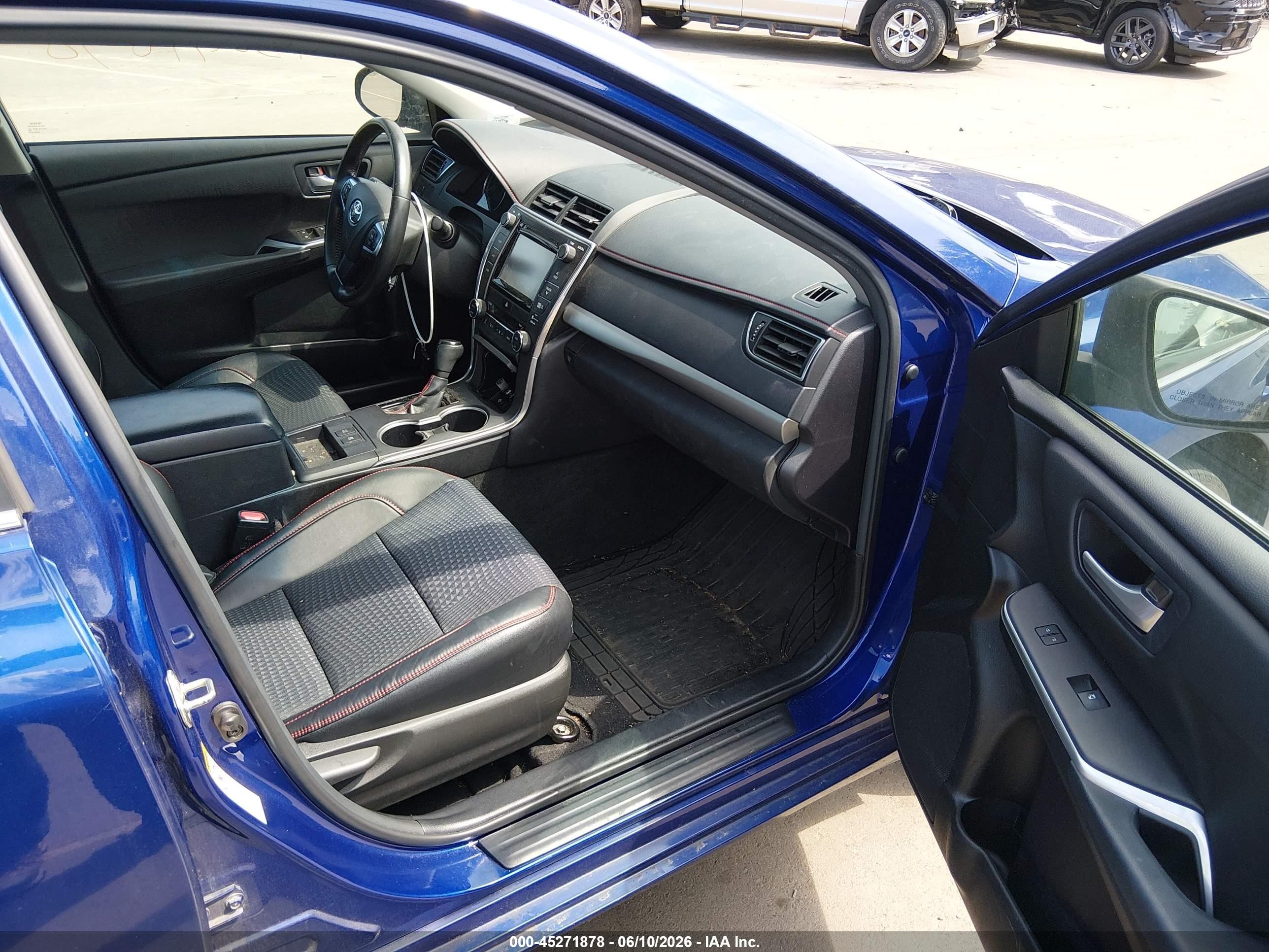 2015 Toyota Camry Hybrid Se Blue vin: 4T1BD1FK8FU157736