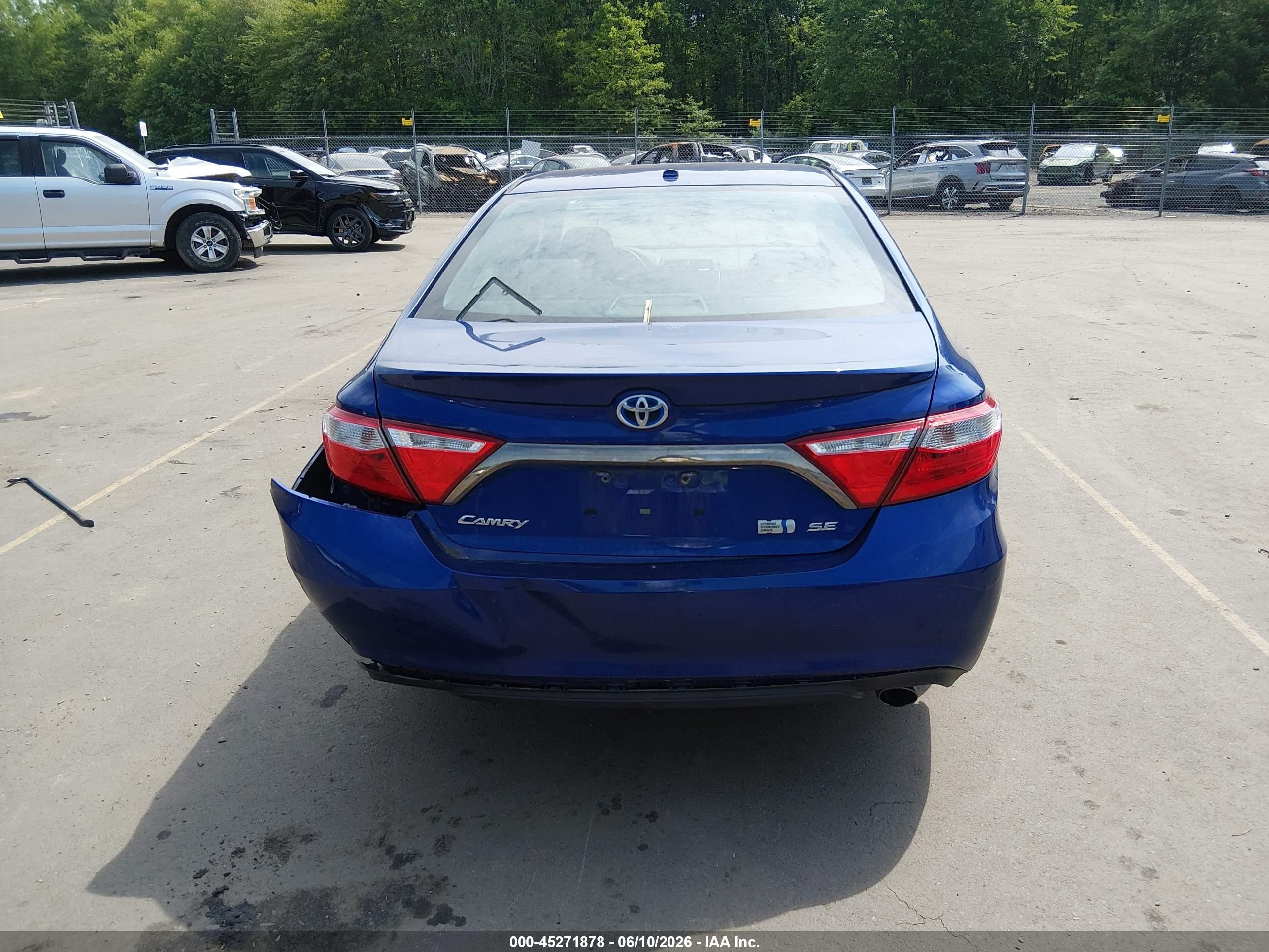 2015 Toyota Camry Hybrid Se Blue vin: 4T1BD1FK8FU157736