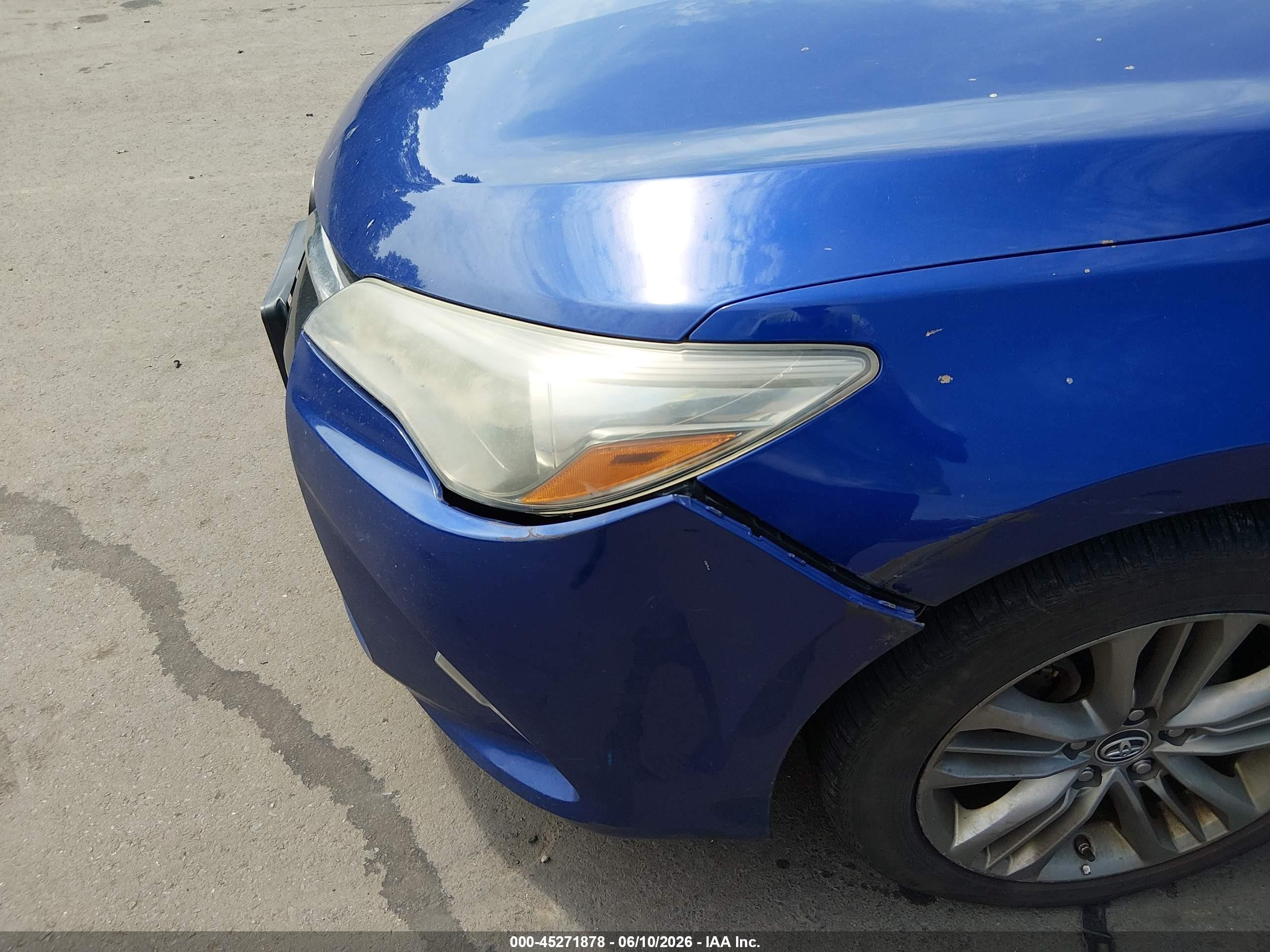 2015 Toyota Camry Hybrid Se Blue vin: 4T1BD1FK8FU157736