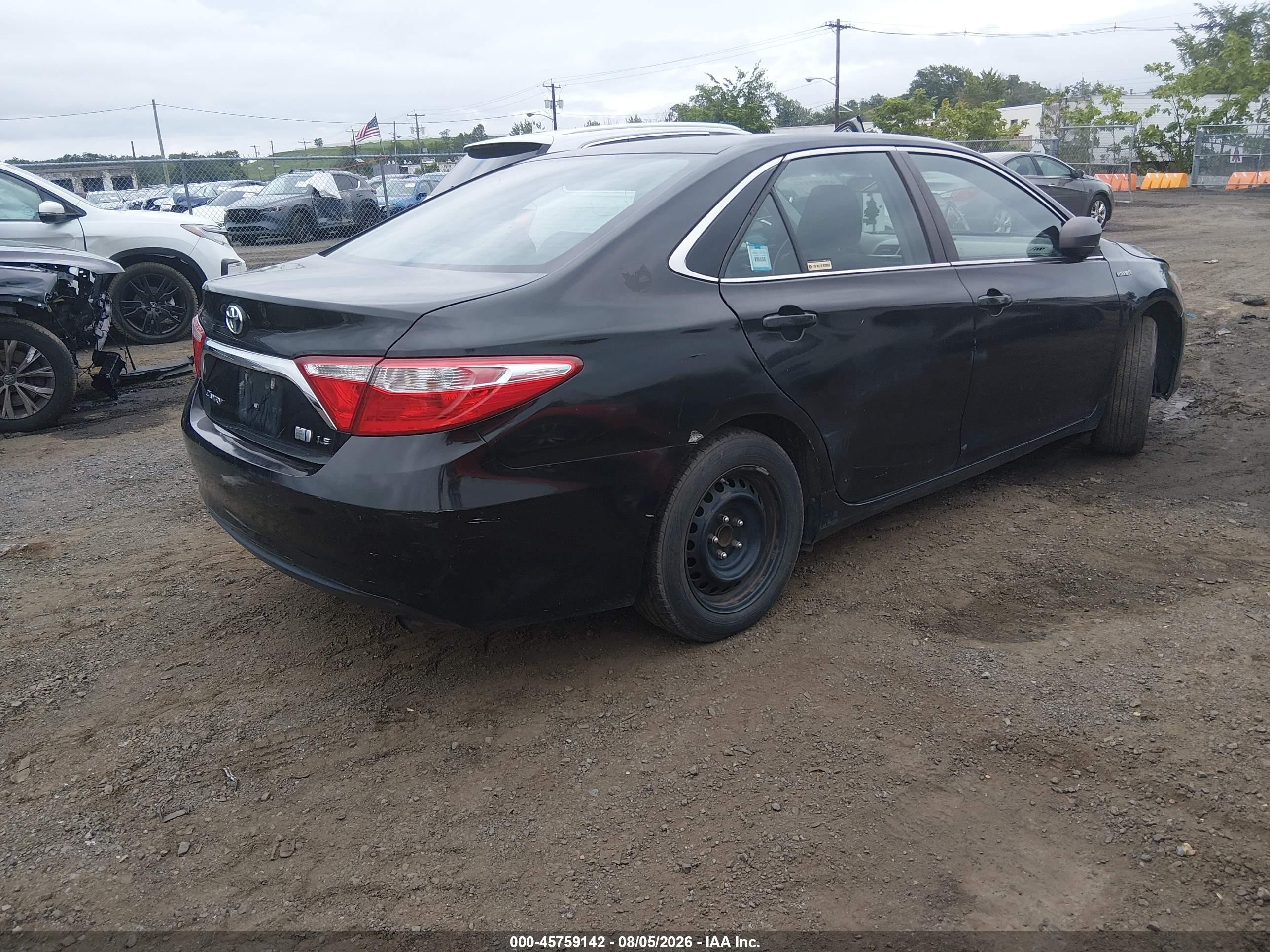2015 Toyota Camry Hybrid Le Черный vin: 4T1BD1FK8FU159325