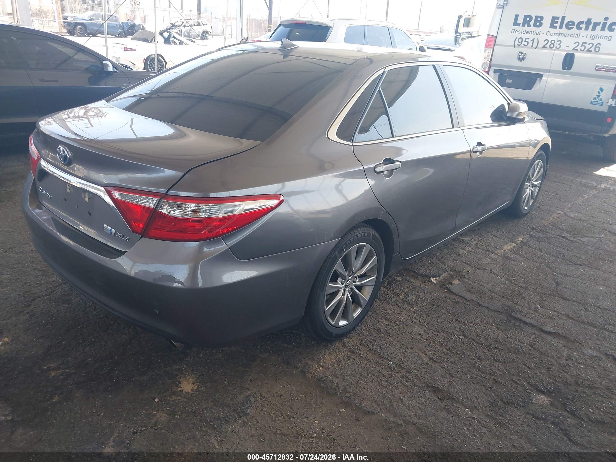2015 Toyota Camry Hybrid Xle Gray vin: 4T1BD1FK8FU165934