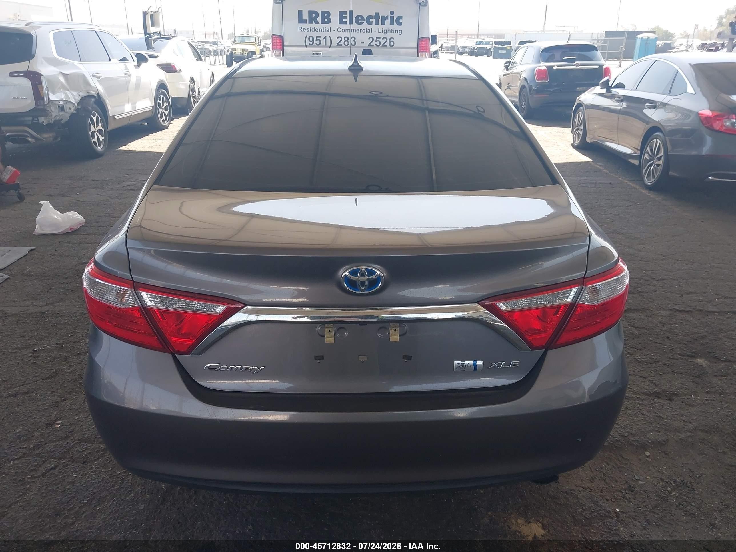 2015 Toyota Camry Hybrid Xle Gray vin: 4T1BD1FK8FU165934