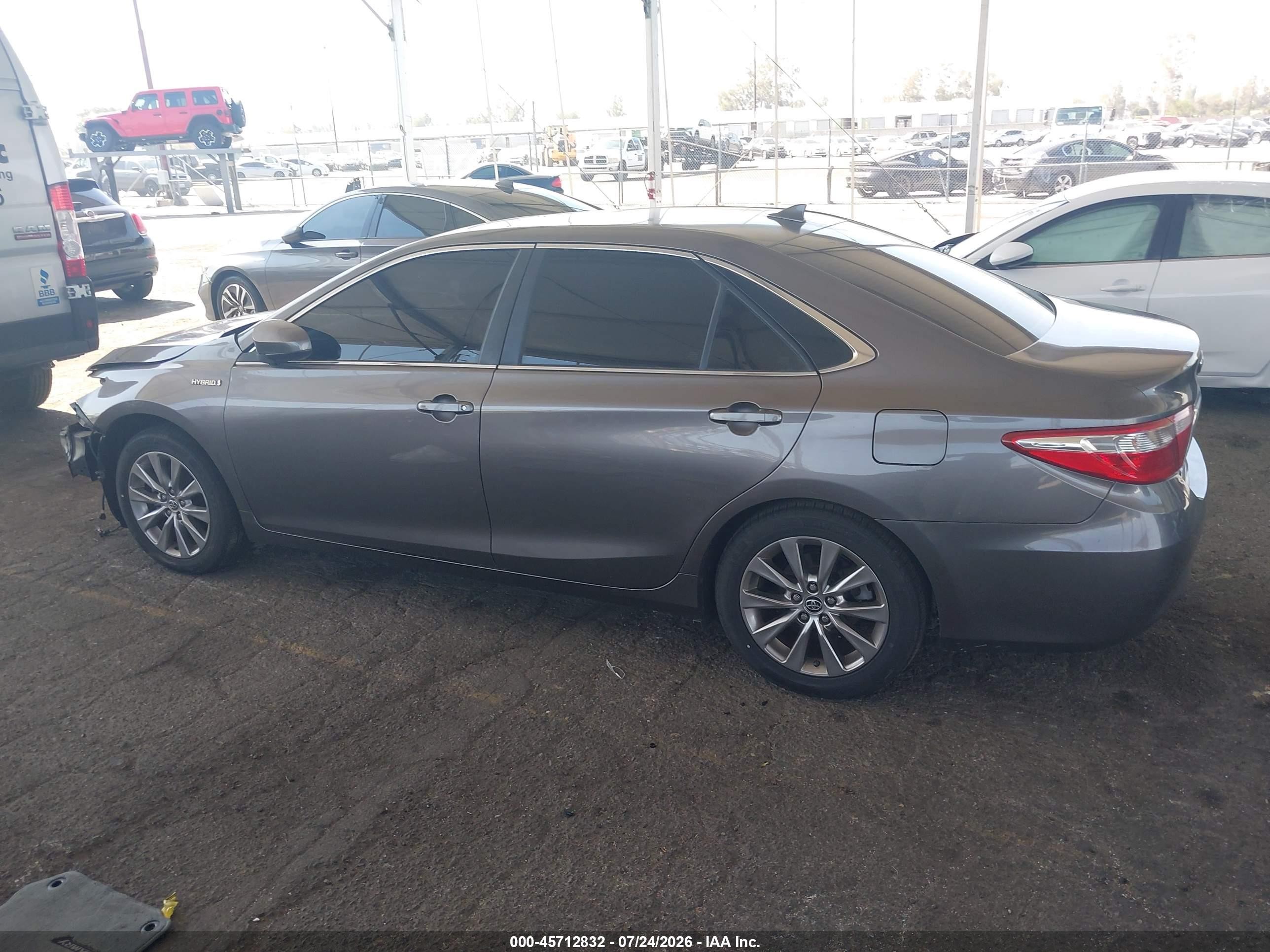 2015 Toyota Camry Hybrid Xle Gray vin: 4T1BD1FK8FU165934