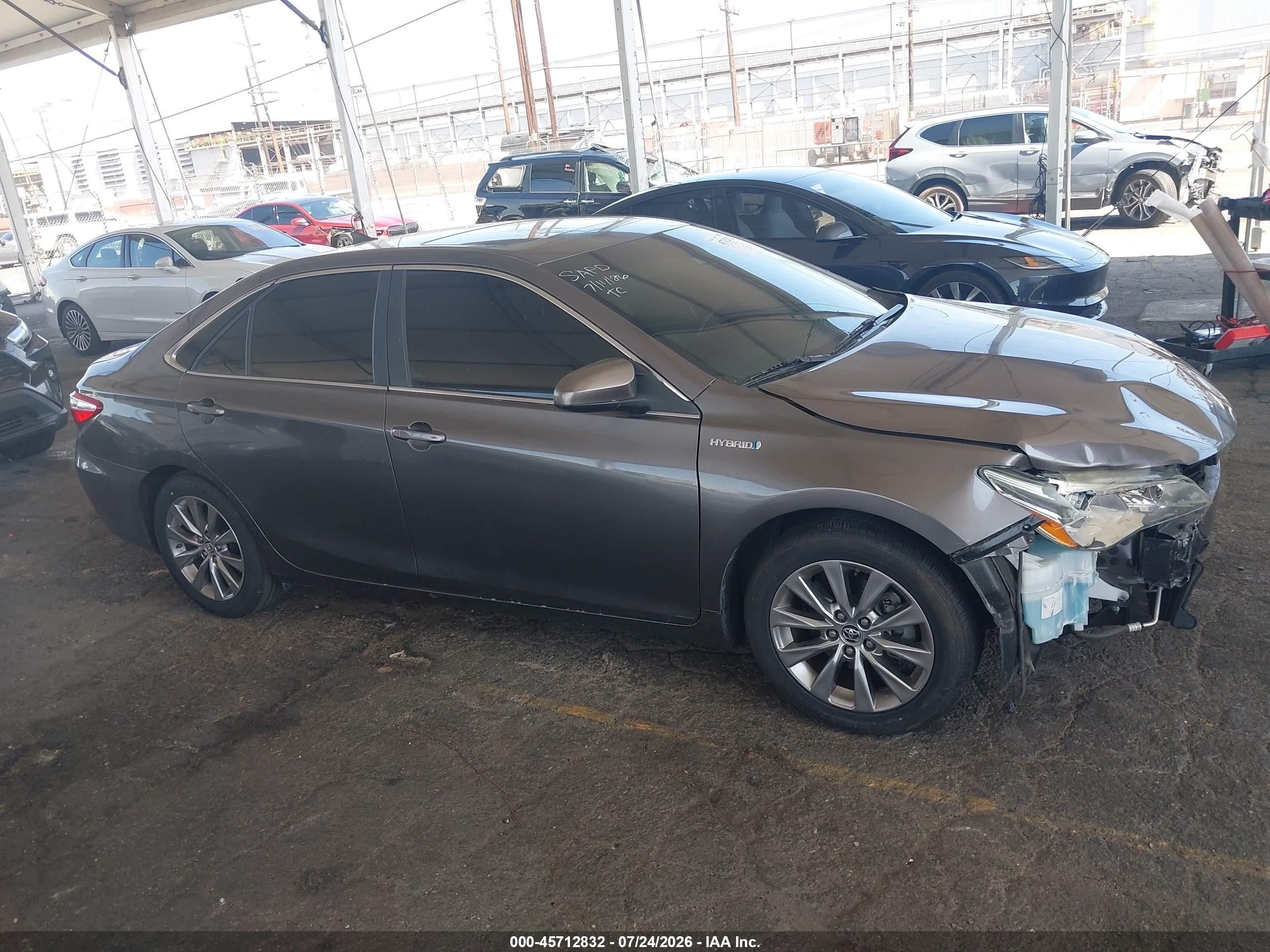 2015 Toyota Camry Hybrid Xle Gray vin: 4T1BD1FK8FU165934
