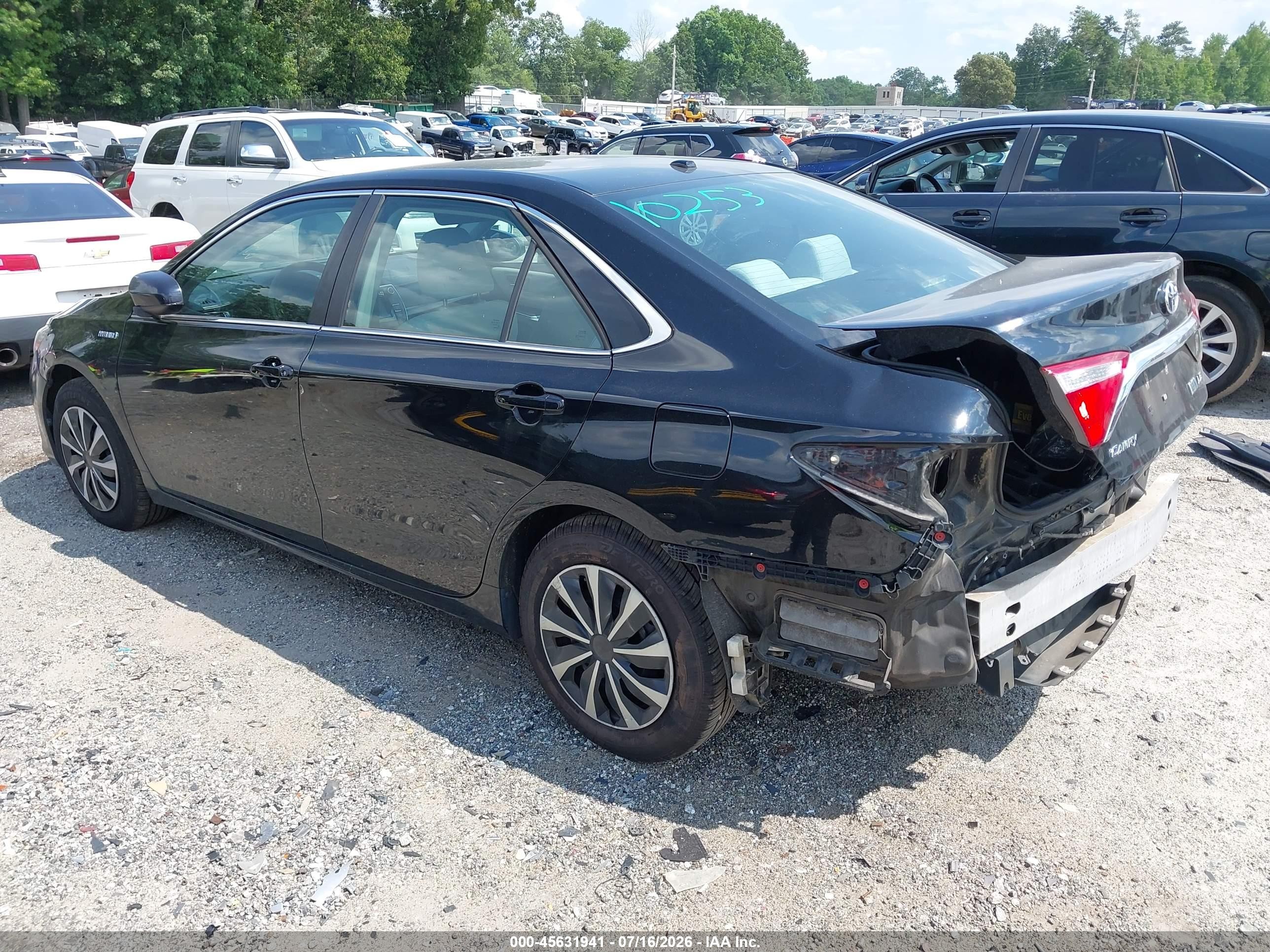 2015 Toyota Camry Hybrid Le Black vin: 4T1BD1FK8FU167585