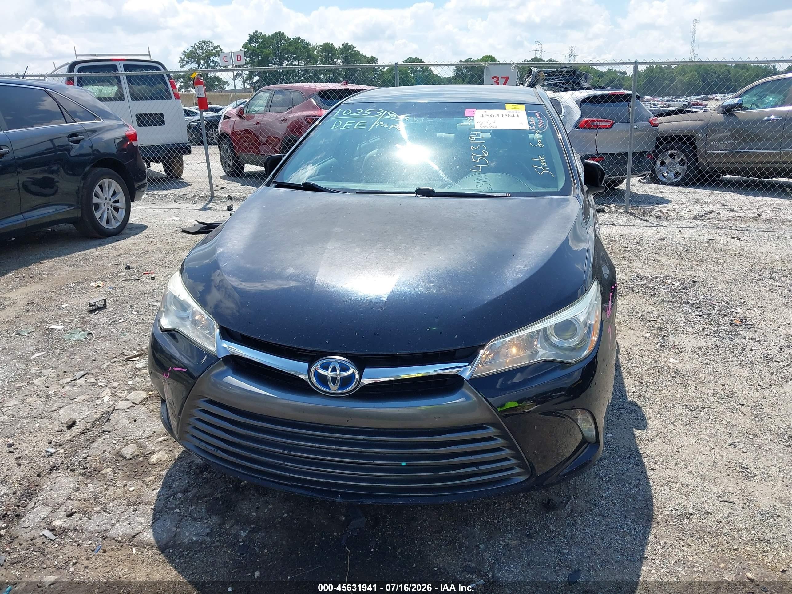 2015 Toyota Camry Hybrid Le Black vin: 4T1BD1FK8FU167585