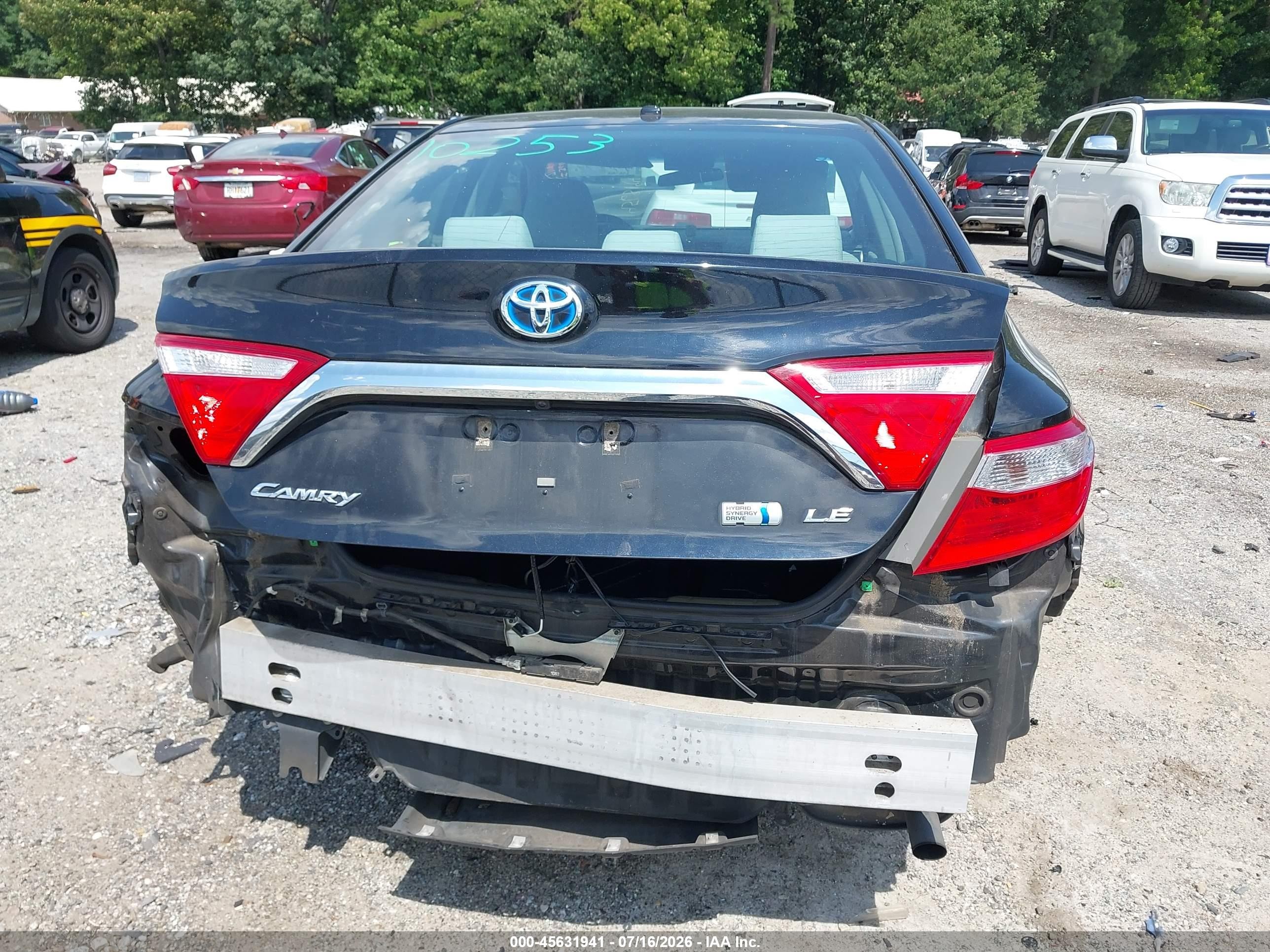 2015 Toyota Camry Hybrid Le Black vin: 4T1BD1FK8FU167585
