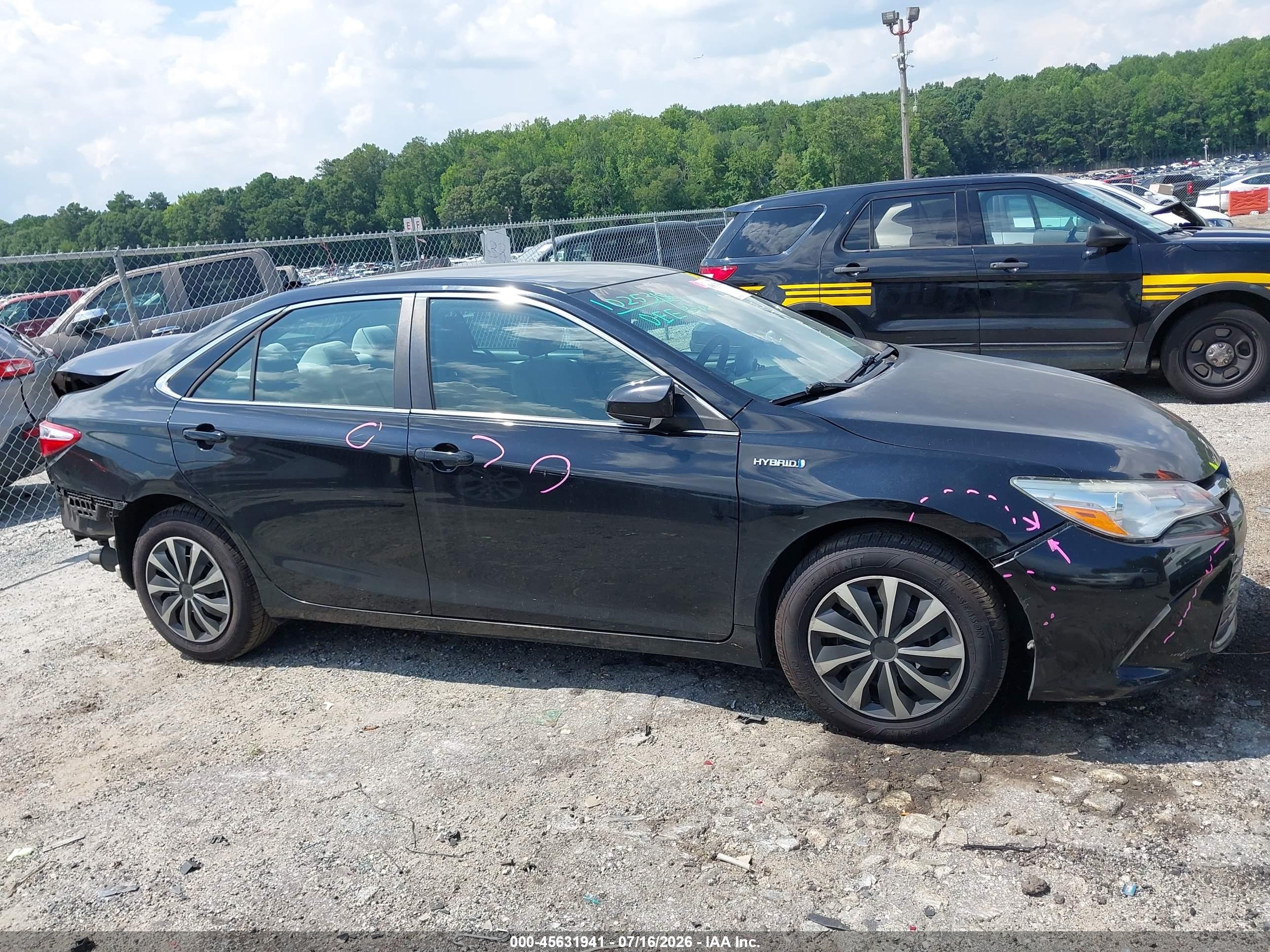 2015 Toyota Camry Hybrid Le Black vin: 4T1BD1FK8FU167585