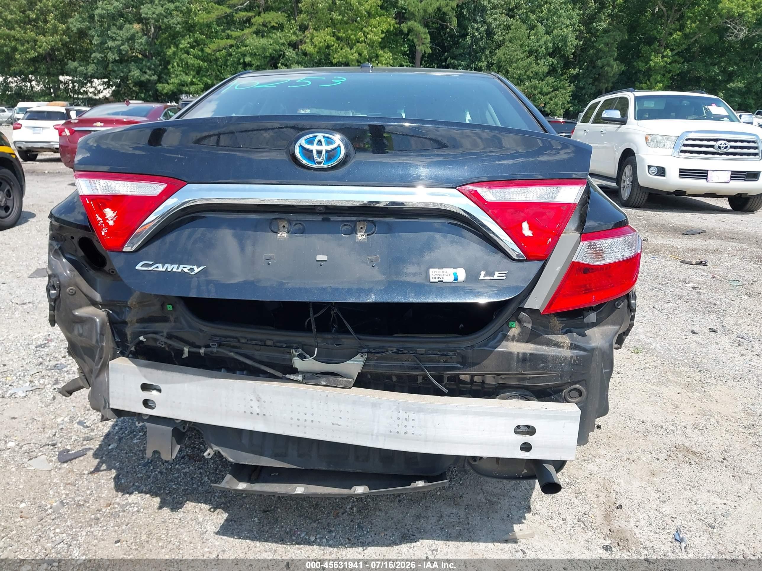 2015 Toyota Camry Hybrid Le Black vin: 4T1BD1FK8FU167585