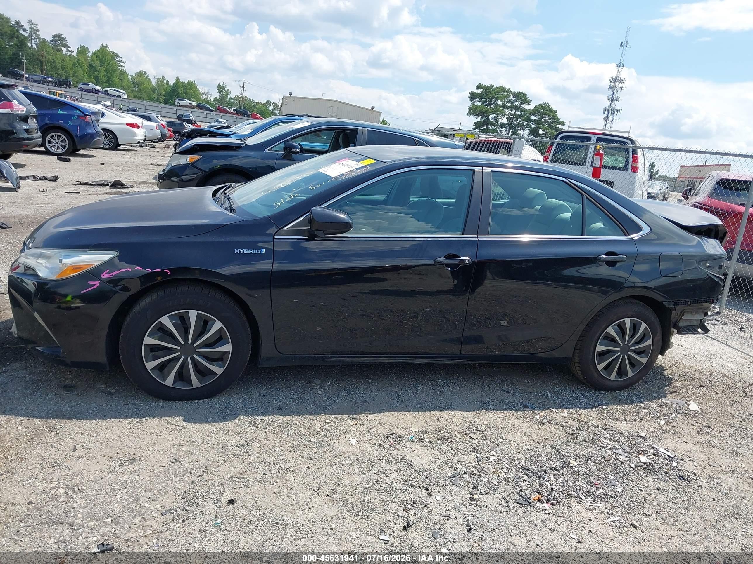 2015 Toyota Camry Hybrid Le Black vin: 4T1BD1FK8FU167585