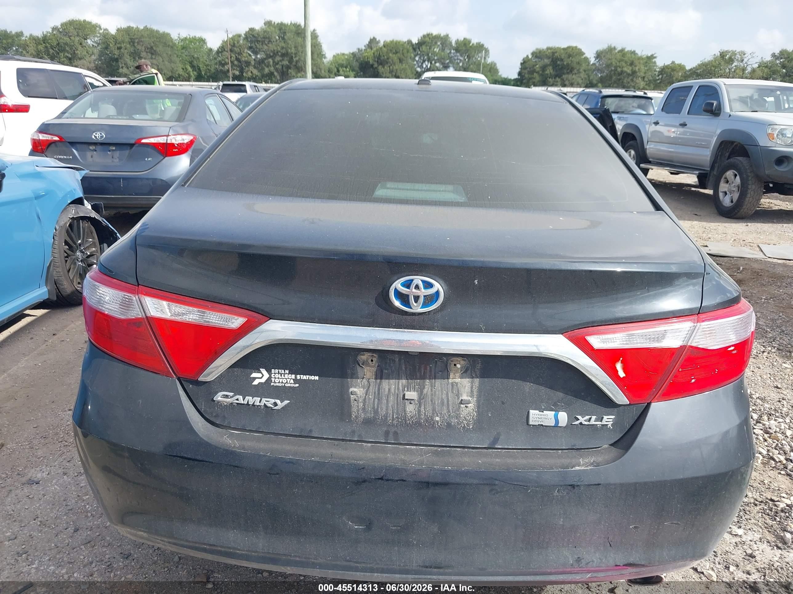 2015 Toyota Camry Hybrid Xle Черный vin: 4T1BD1FK8FU173208