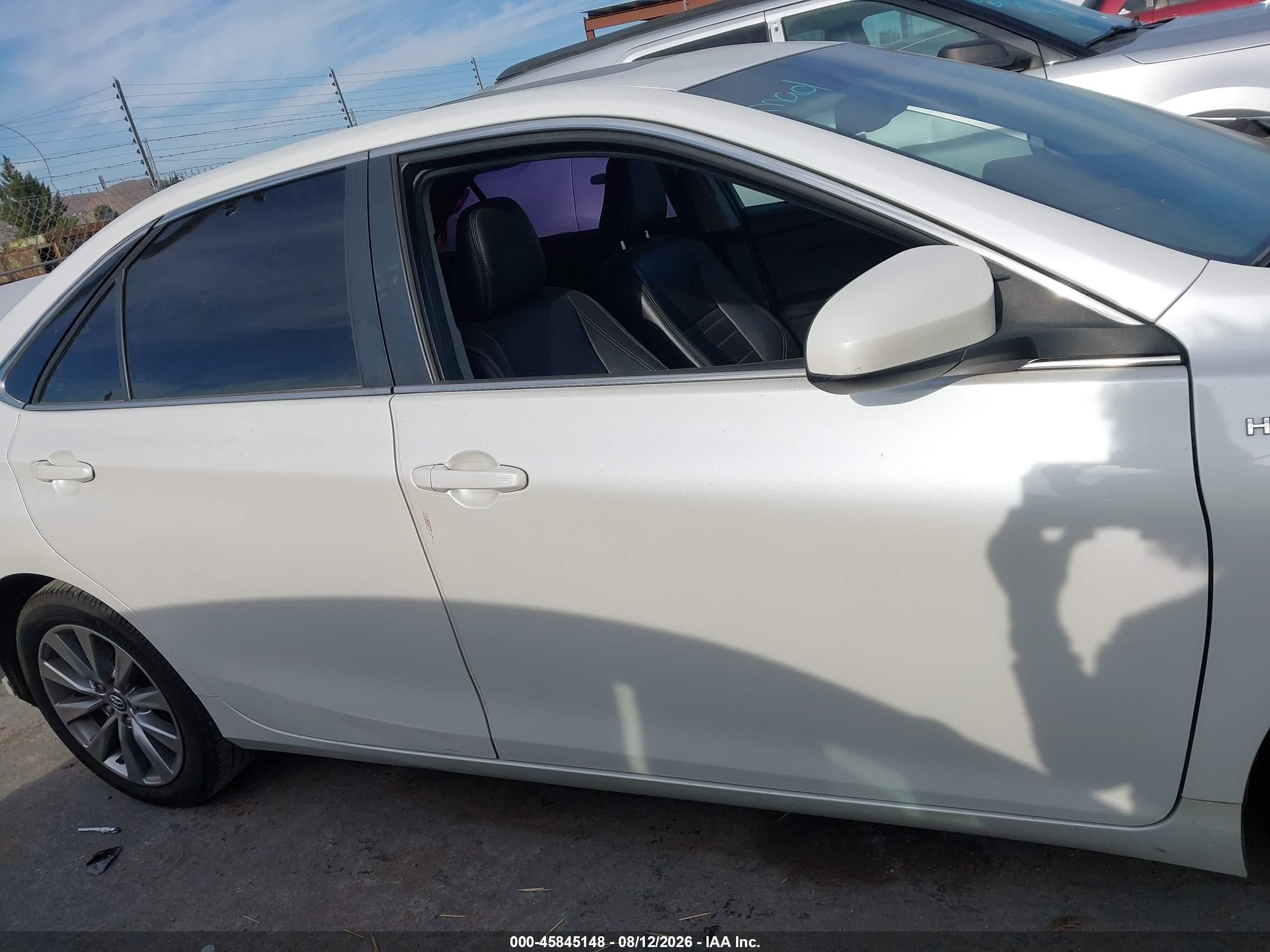 2017 Toyota Camry Hybrid Xle White vin: 4T1BD1FK8HU226489