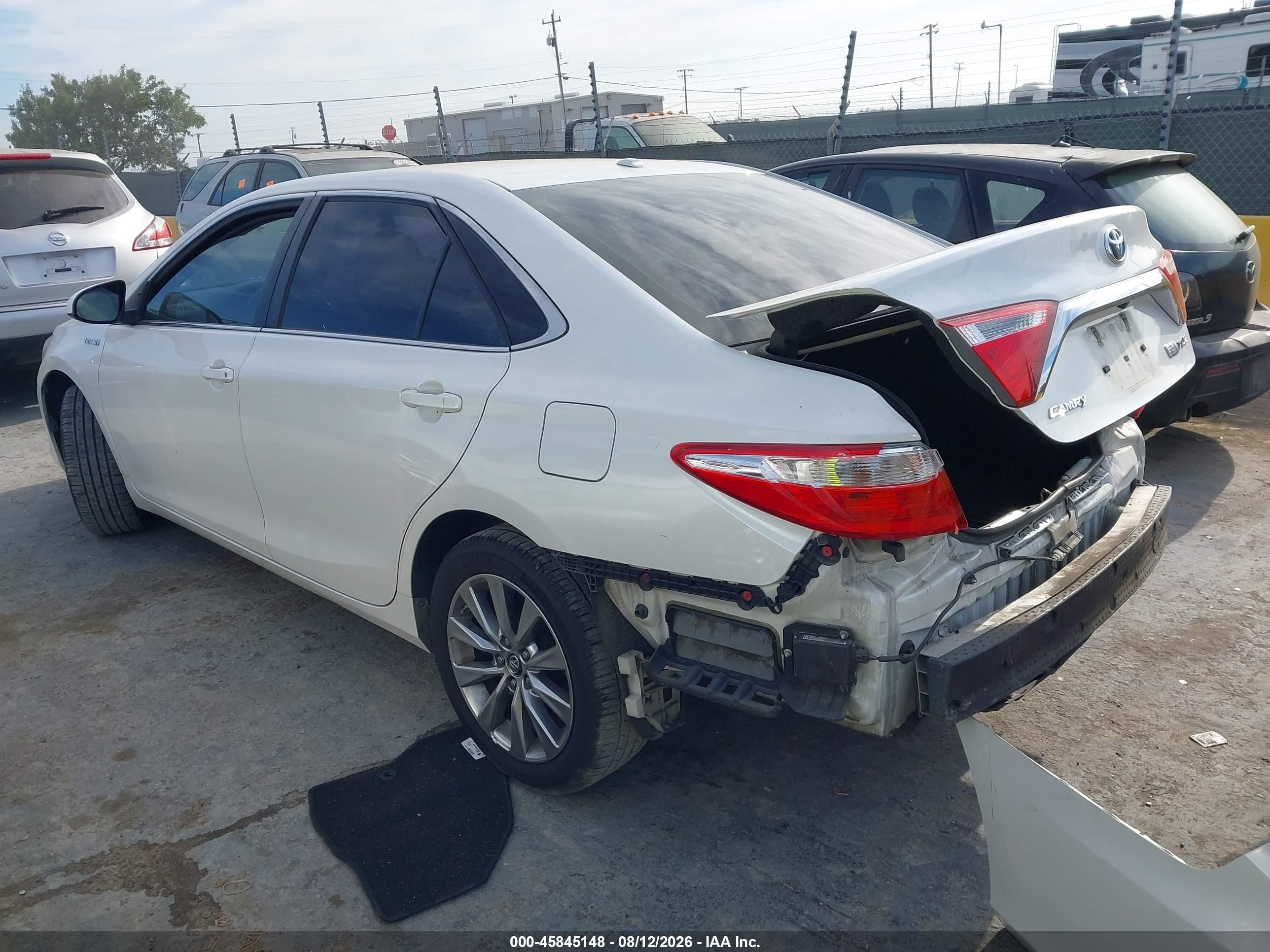 2017 Toyota Camry Hybrid Xle White vin: 4T1BD1FK8HU226489
