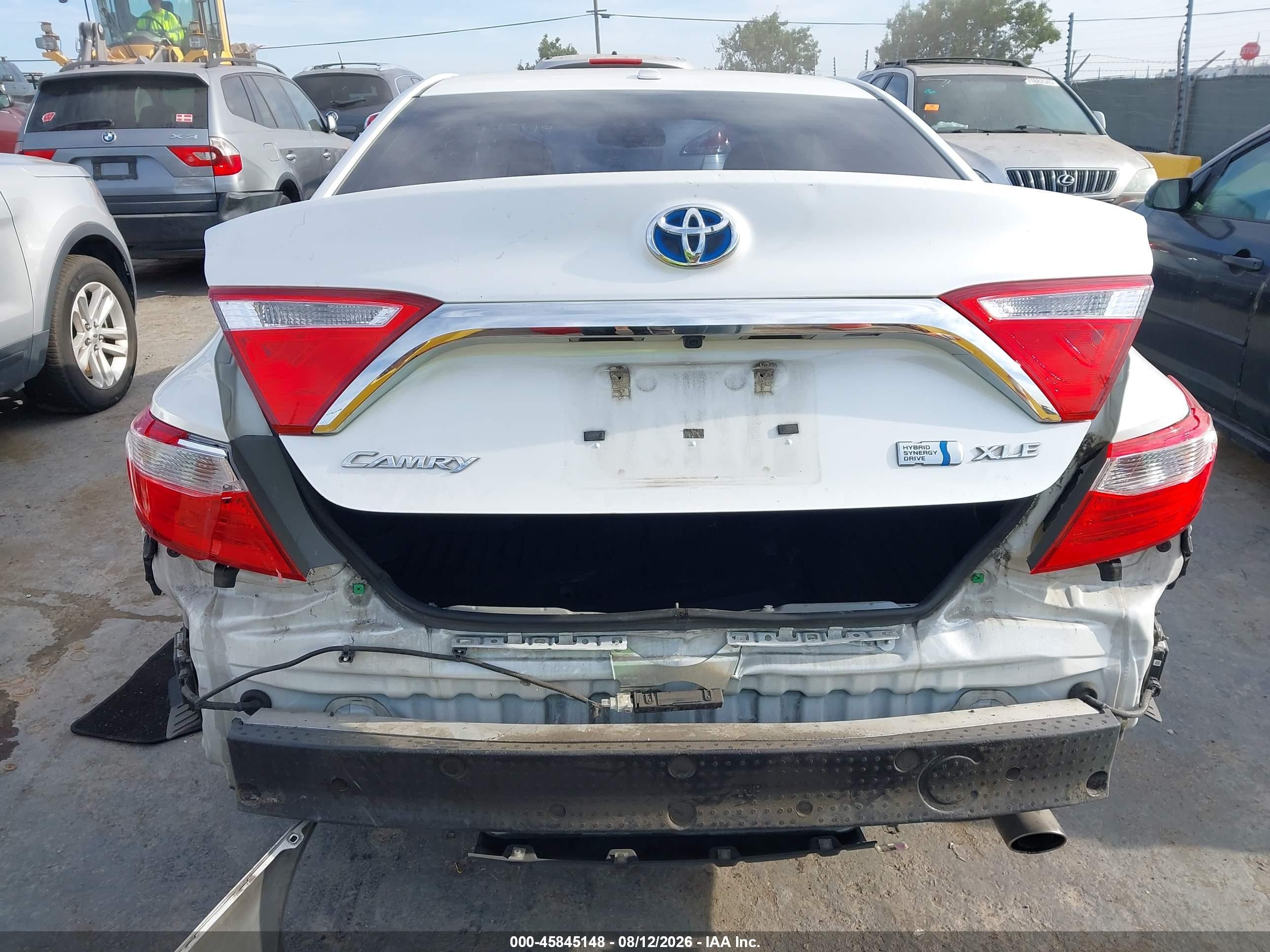 2017 Toyota Camry Hybrid Xle White vin: 4T1BD1FK8HU226489