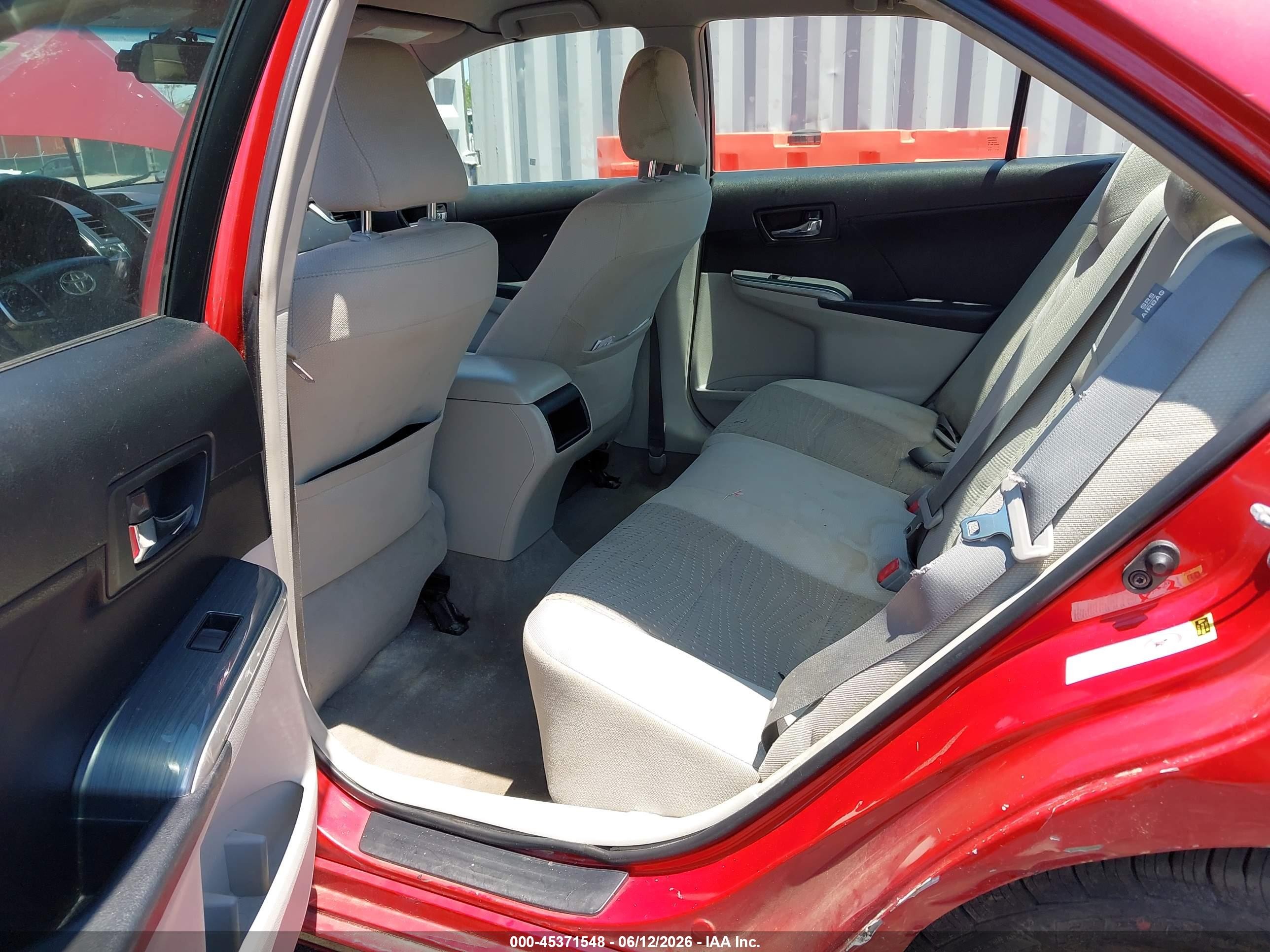 2012 Toyota Camry Hybrid Le Red vin: 4T1BD1FK9CU008912