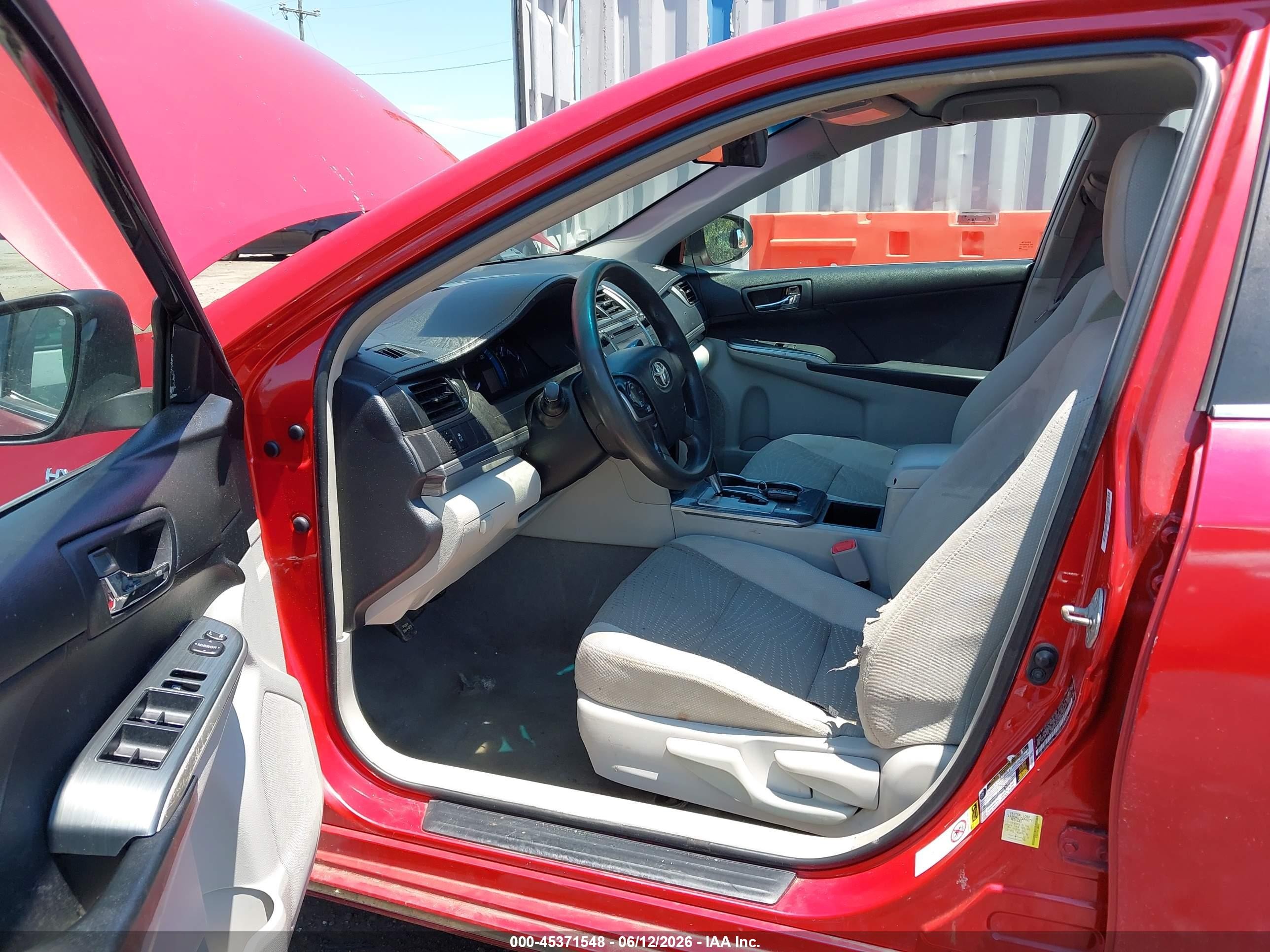 2012 Toyota Camry Hybrid Le Red vin: 4T1BD1FK9CU008912