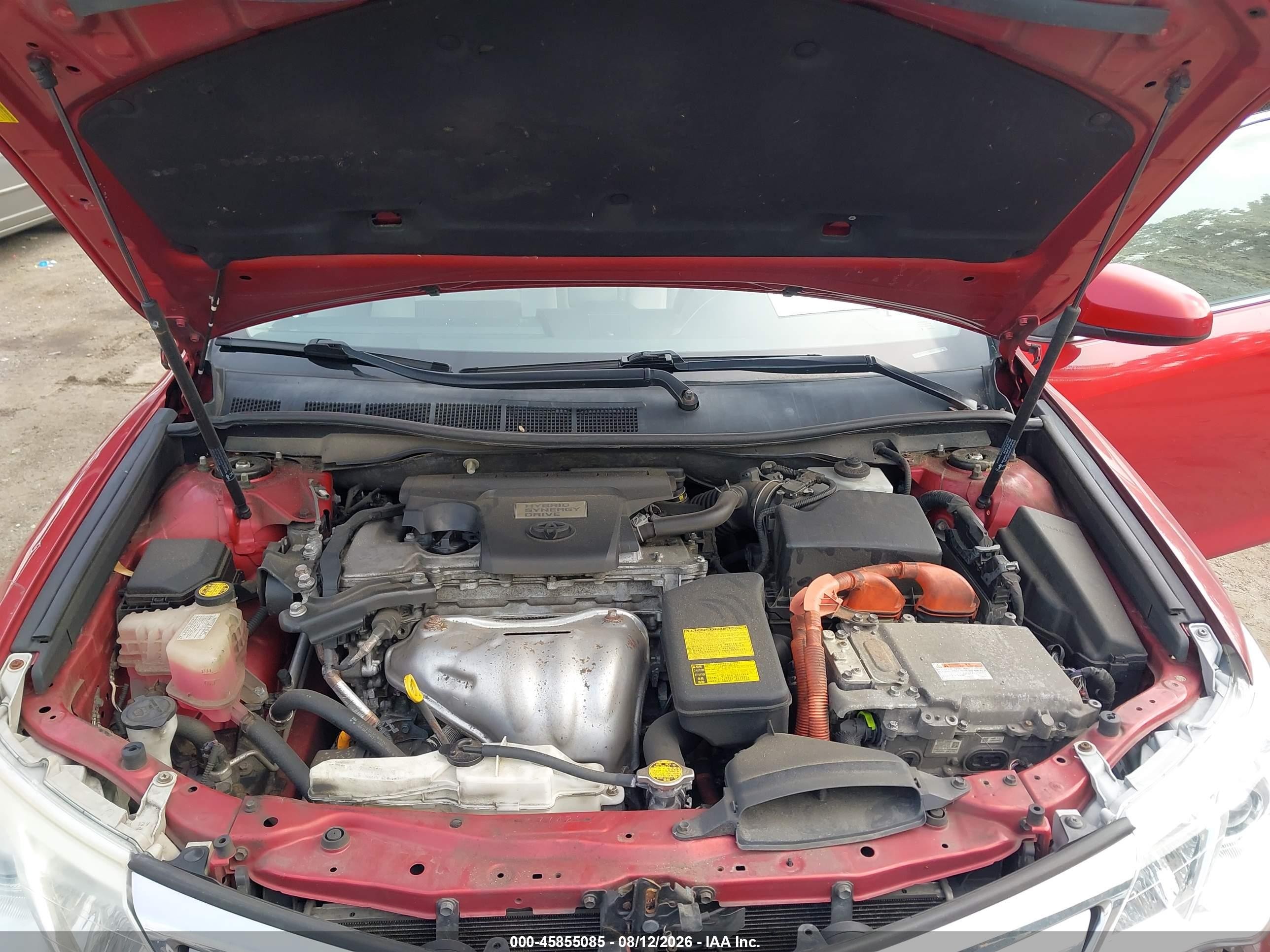 2012 Toyota Camry Hybrid Xle Red vin: 4T1BD1FK9CU019506