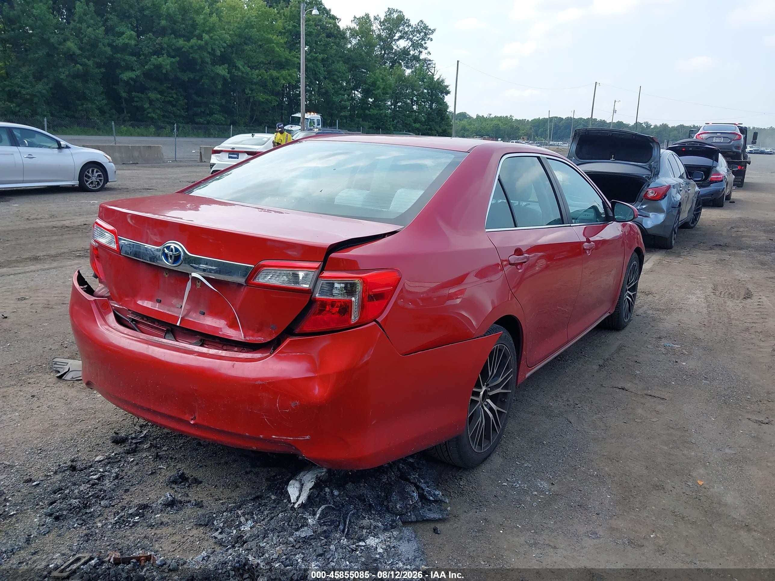 2012 Toyota Camry Hybrid Xle Red vin: 4T1BD1FK9CU019506