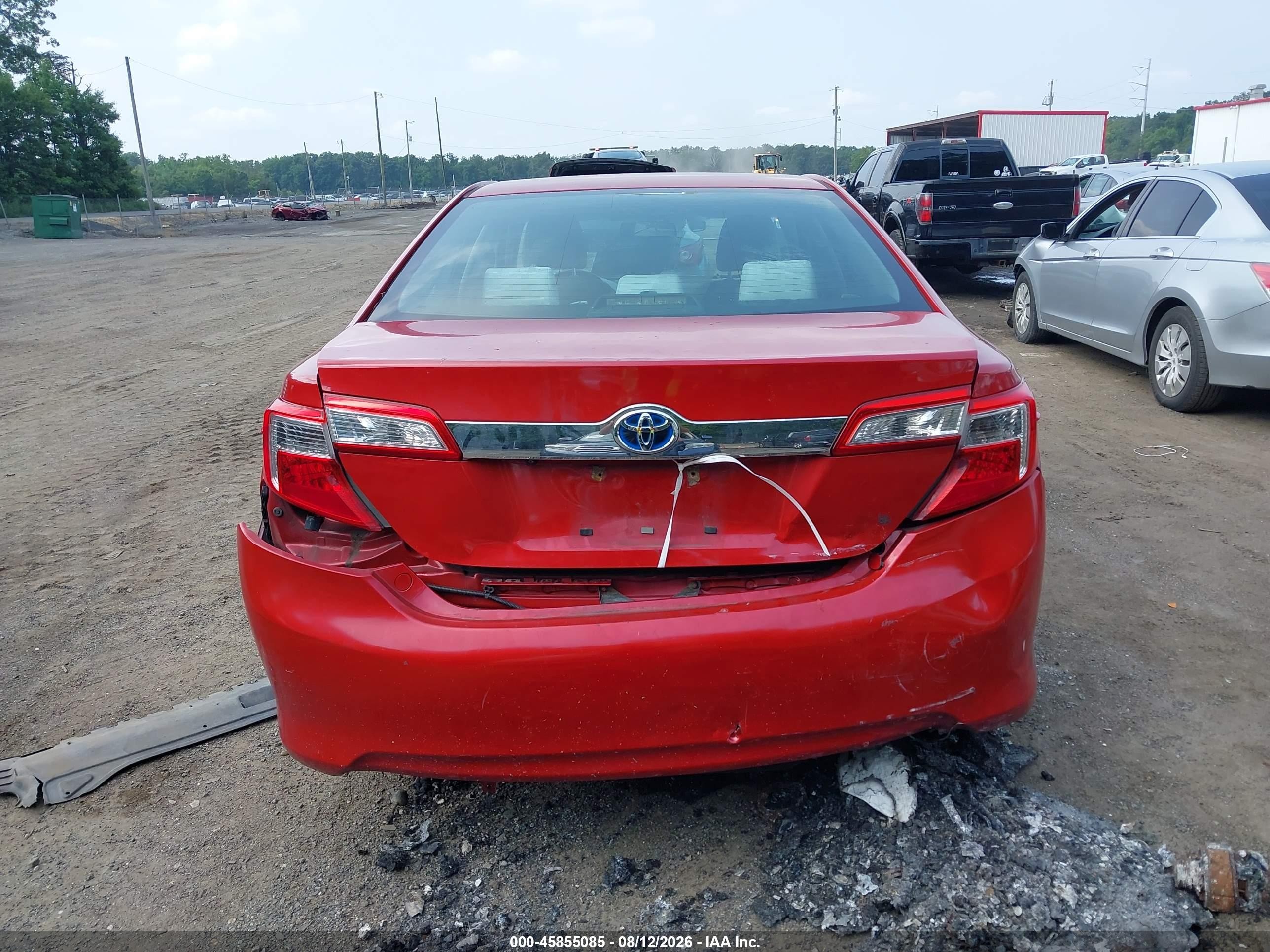 2012 Toyota Camry Hybrid Xle Red vin: 4T1BD1FK9CU019506