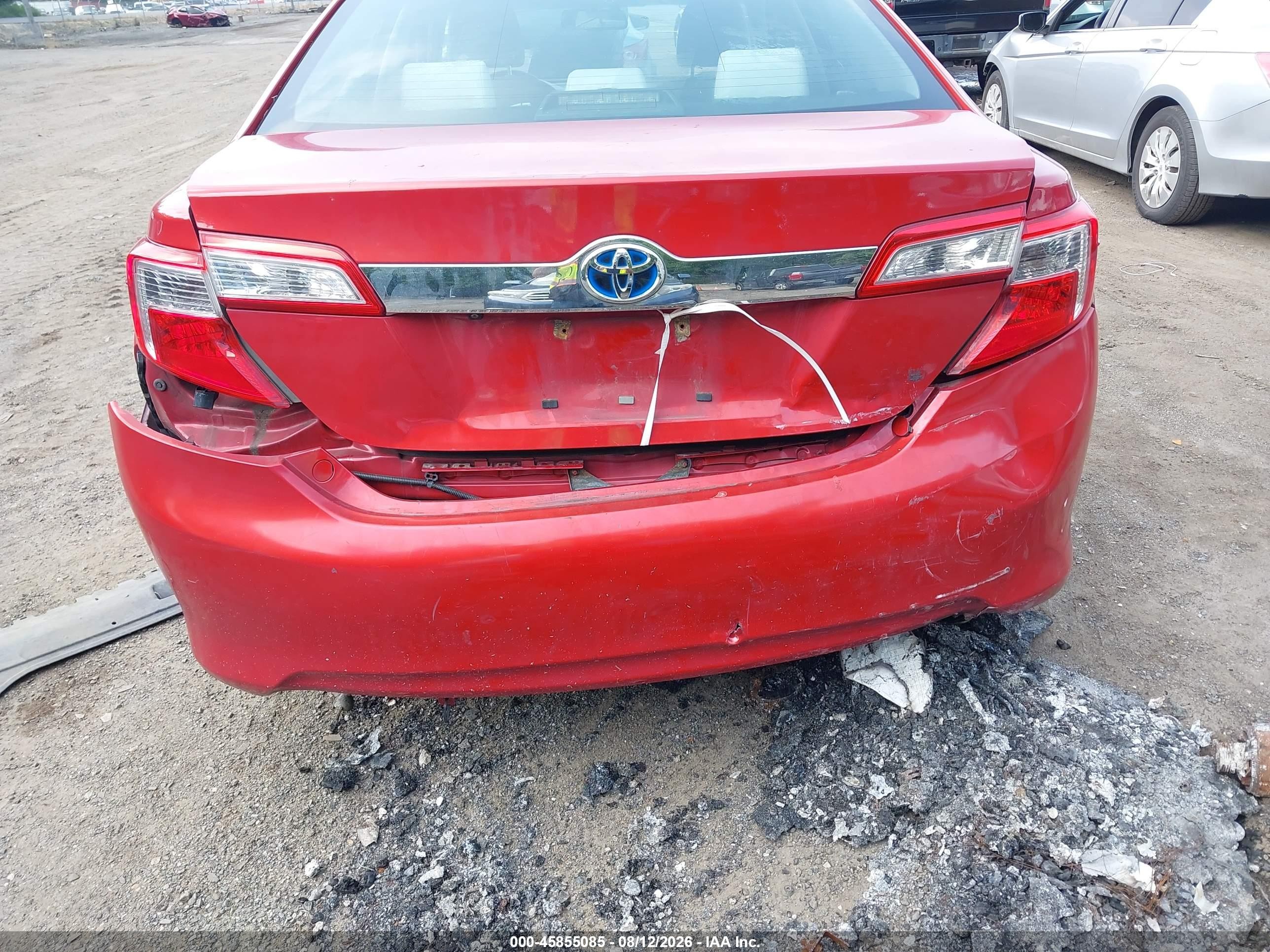 2012 Toyota Camry Hybrid Xle Red vin: 4T1BD1FK9CU019506