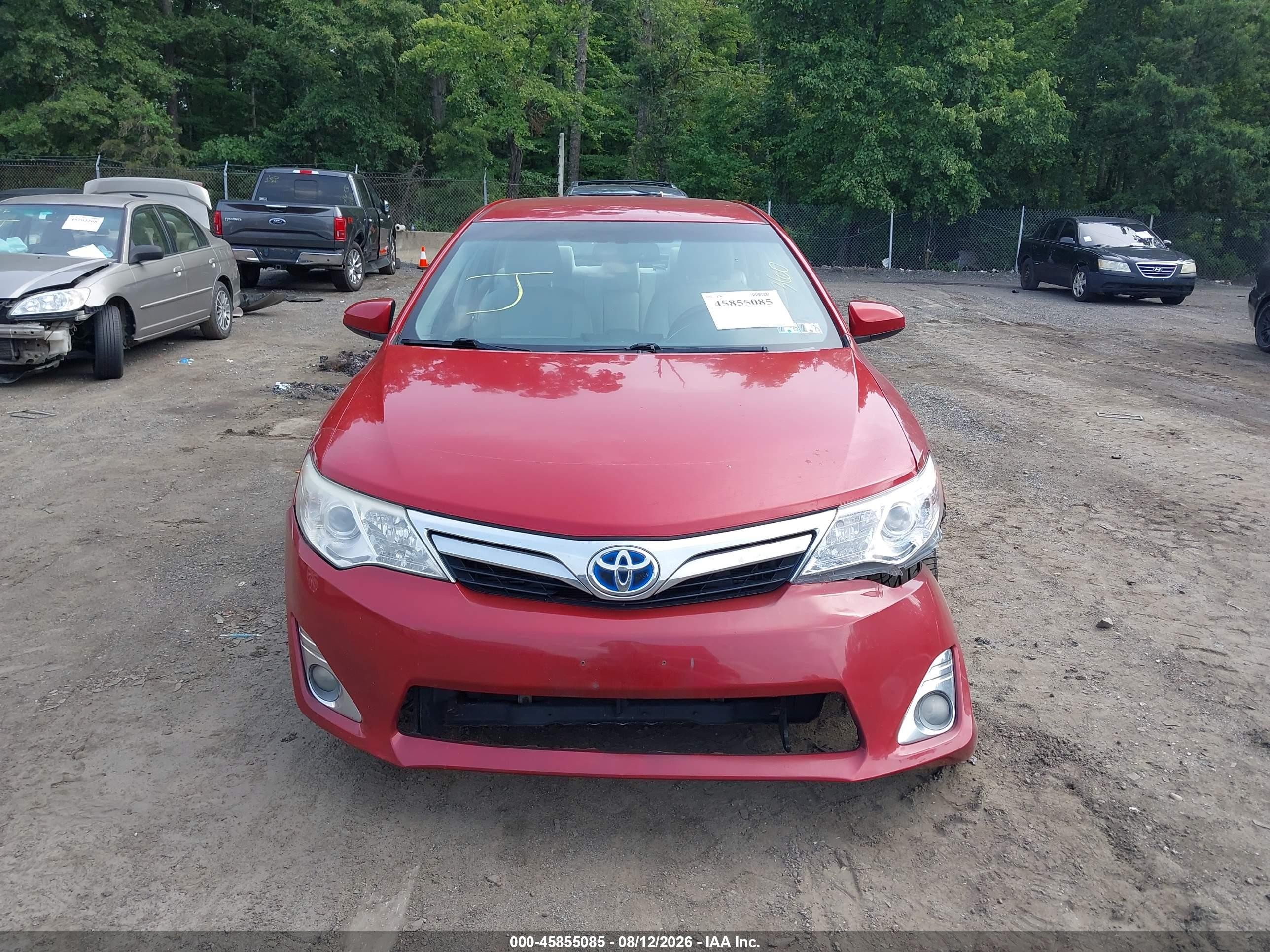 2012 Toyota Camry Hybrid Xle Red vin: 4T1BD1FK9CU019506