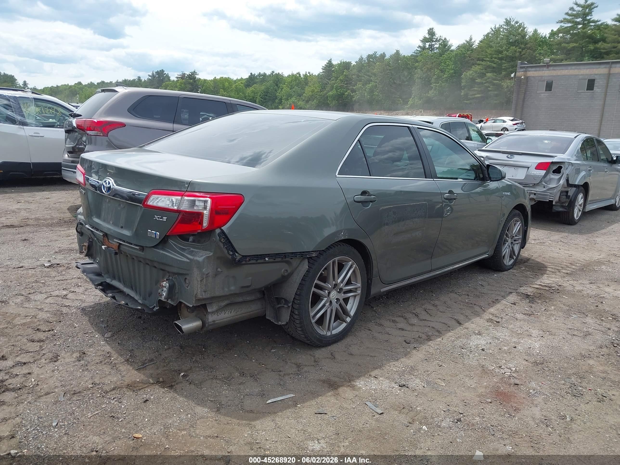 2012 Toyota Camry Hybrid Xle Green vin: 4T1BD1FK9CU019814