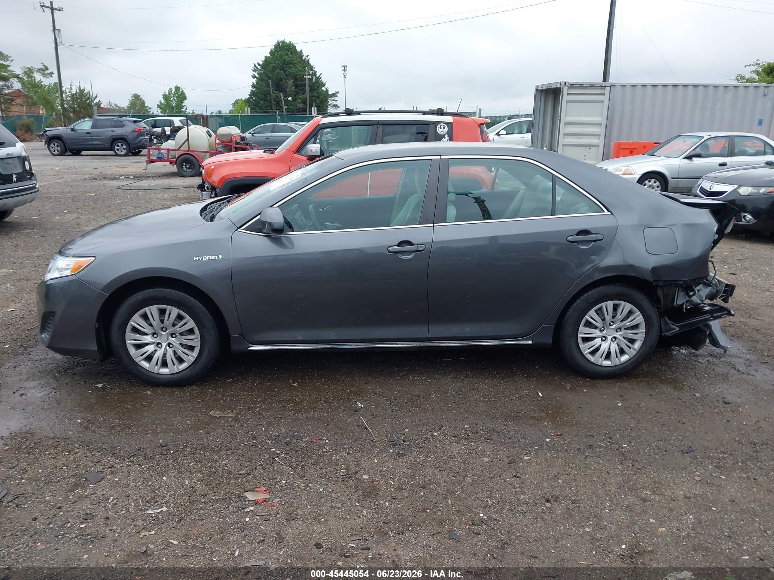 2012 Toyota Camry Hybrid Le Gray vin: 4T1BD1FK9CU026018