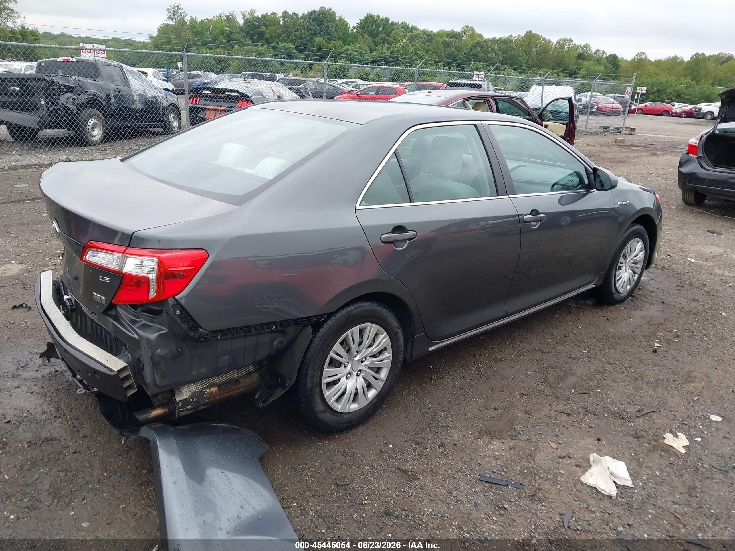 2012 Toyota Camry Hybrid Le Gray vin: 4T1BD1FK9CU026018