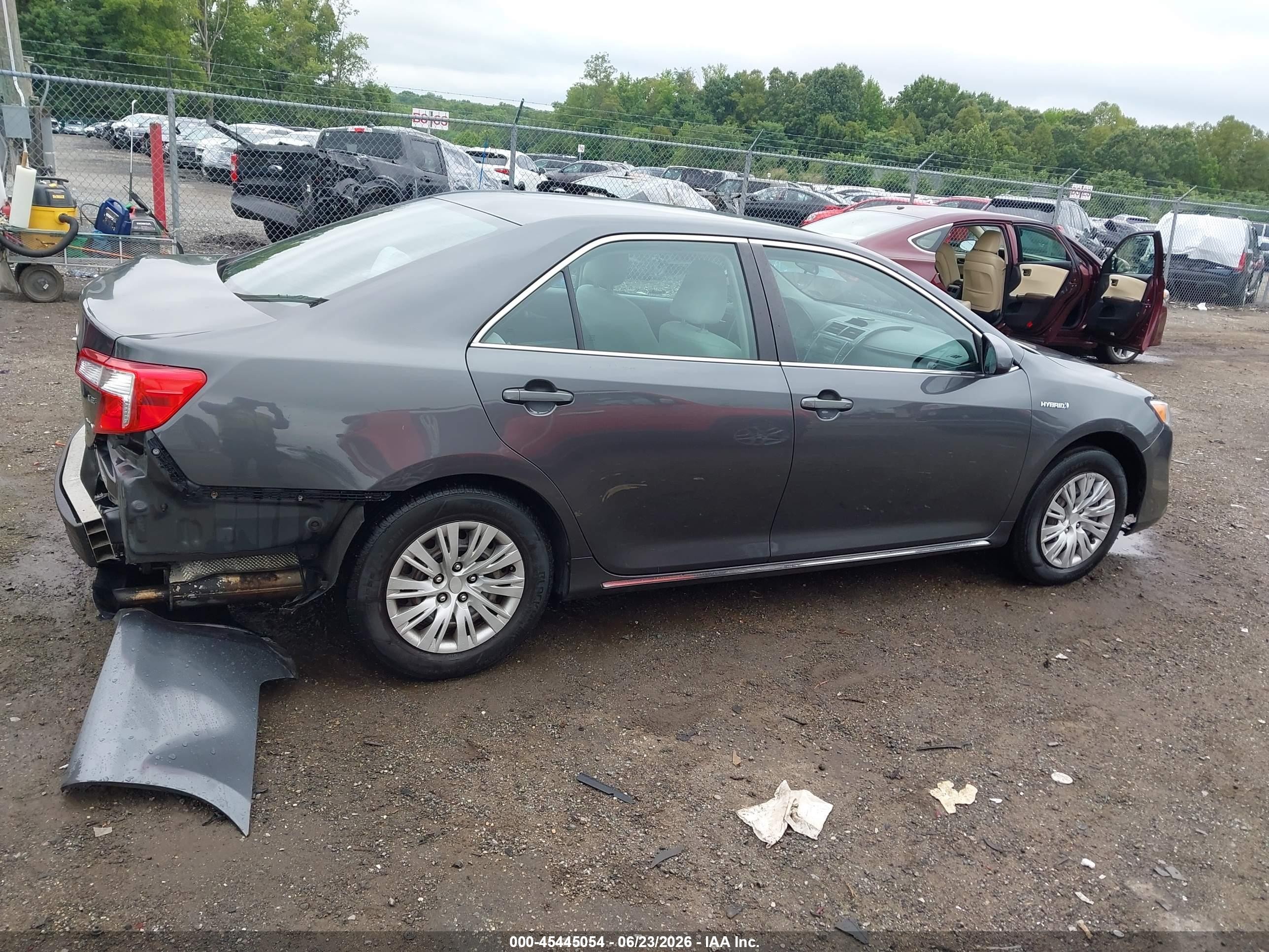 2012 Toyota Camry Hybrid Le Gray vin: 4T1BD1FK9CU026018
