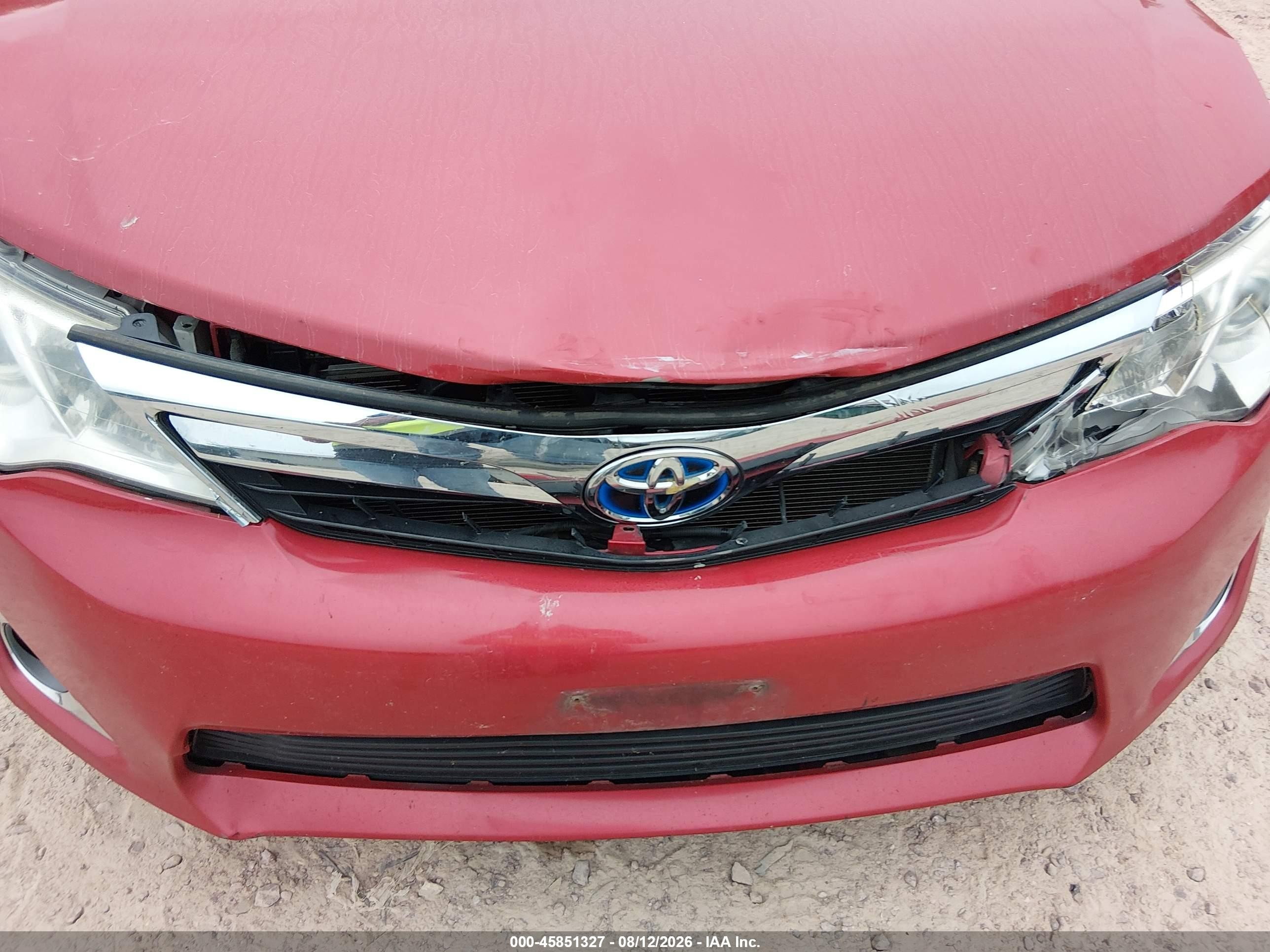 2012 Toyota Camry Hybrid Xle Red vin: 4T1BD1FK9CU028061
