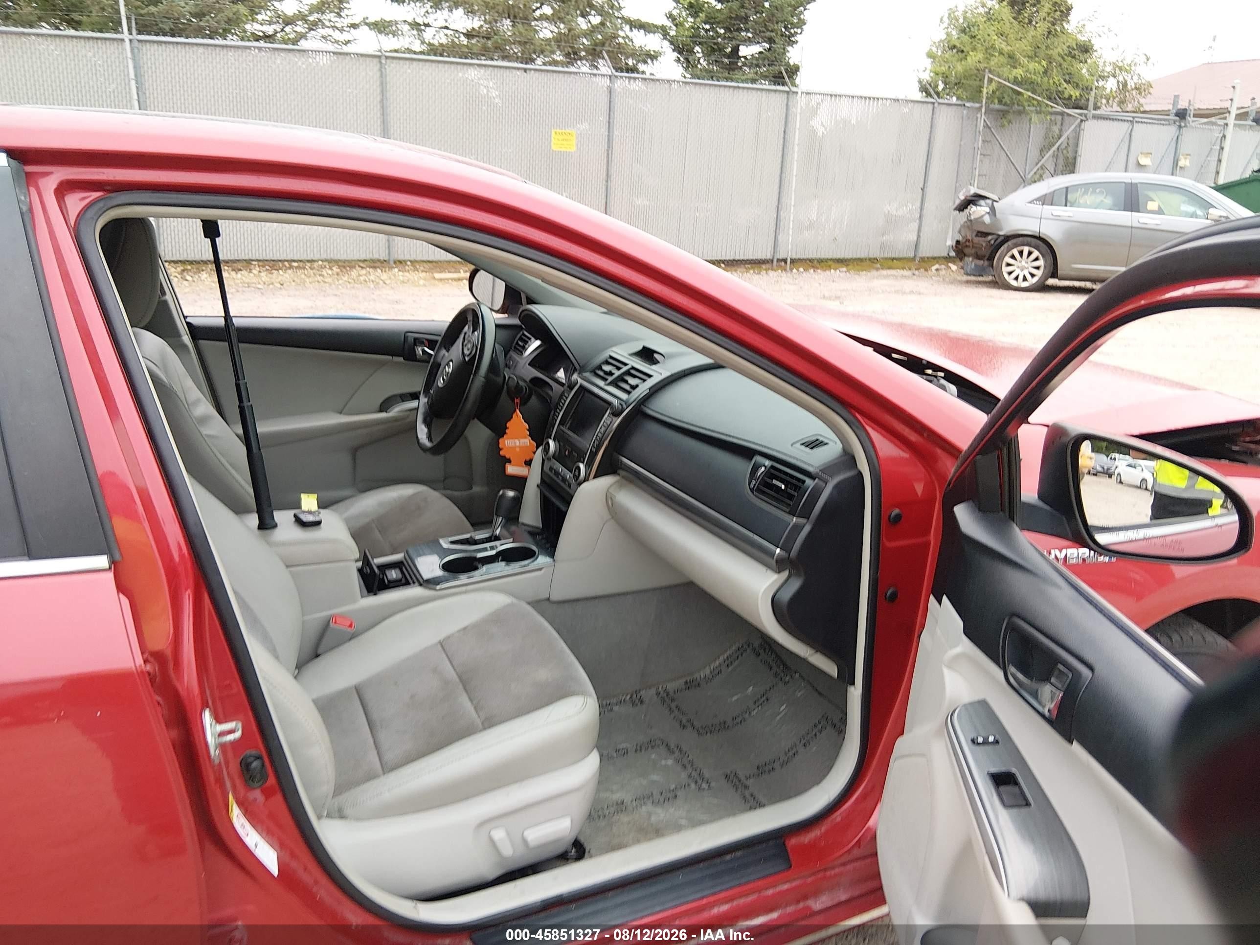 2012 Toyota Camry Hybrid Xle Red vin: 4T1BD1FK9CU028061
