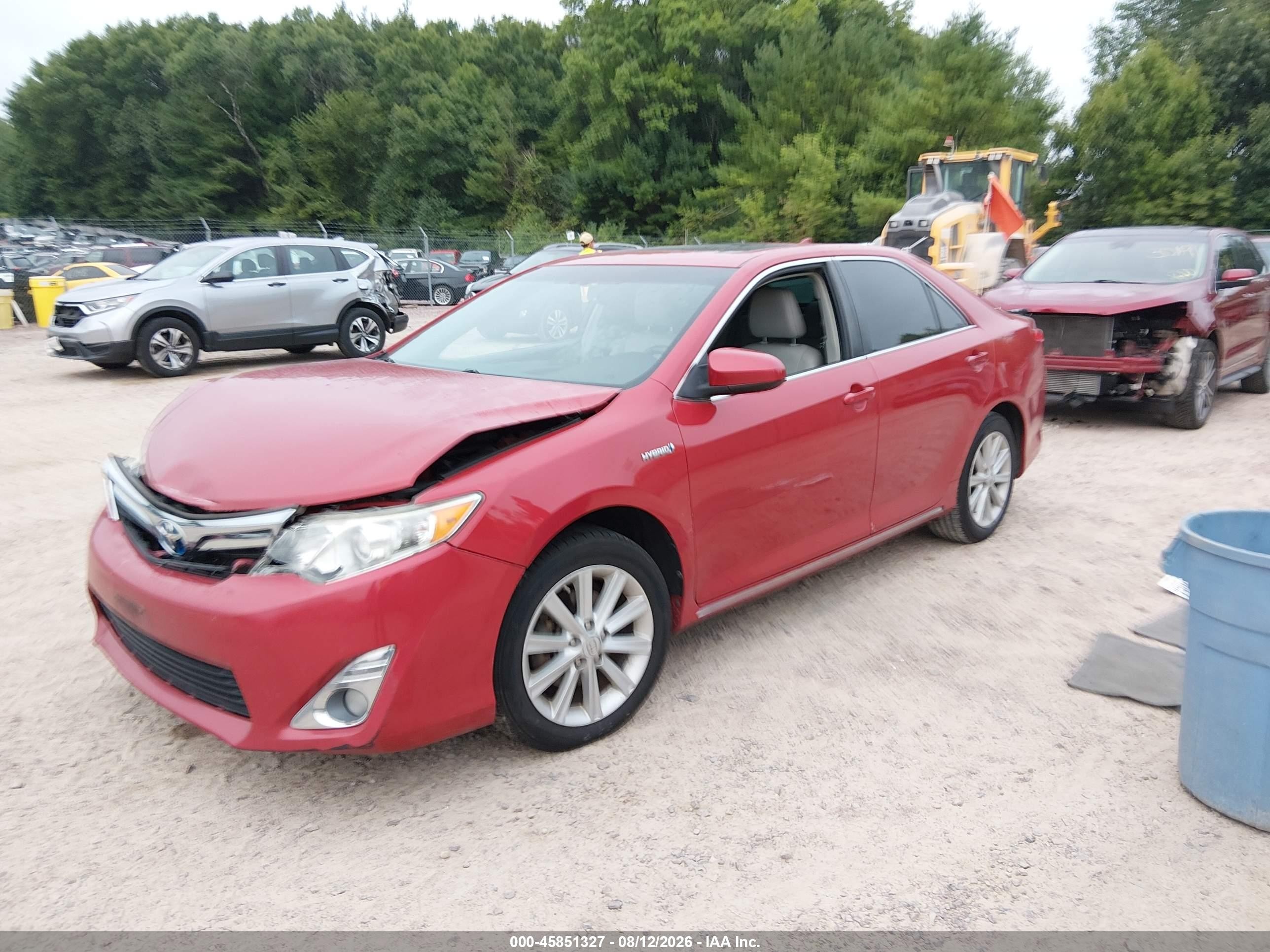 2012 Toyota Camry Hybrid Xle Red vin: 4T1BD1FK9CU028061