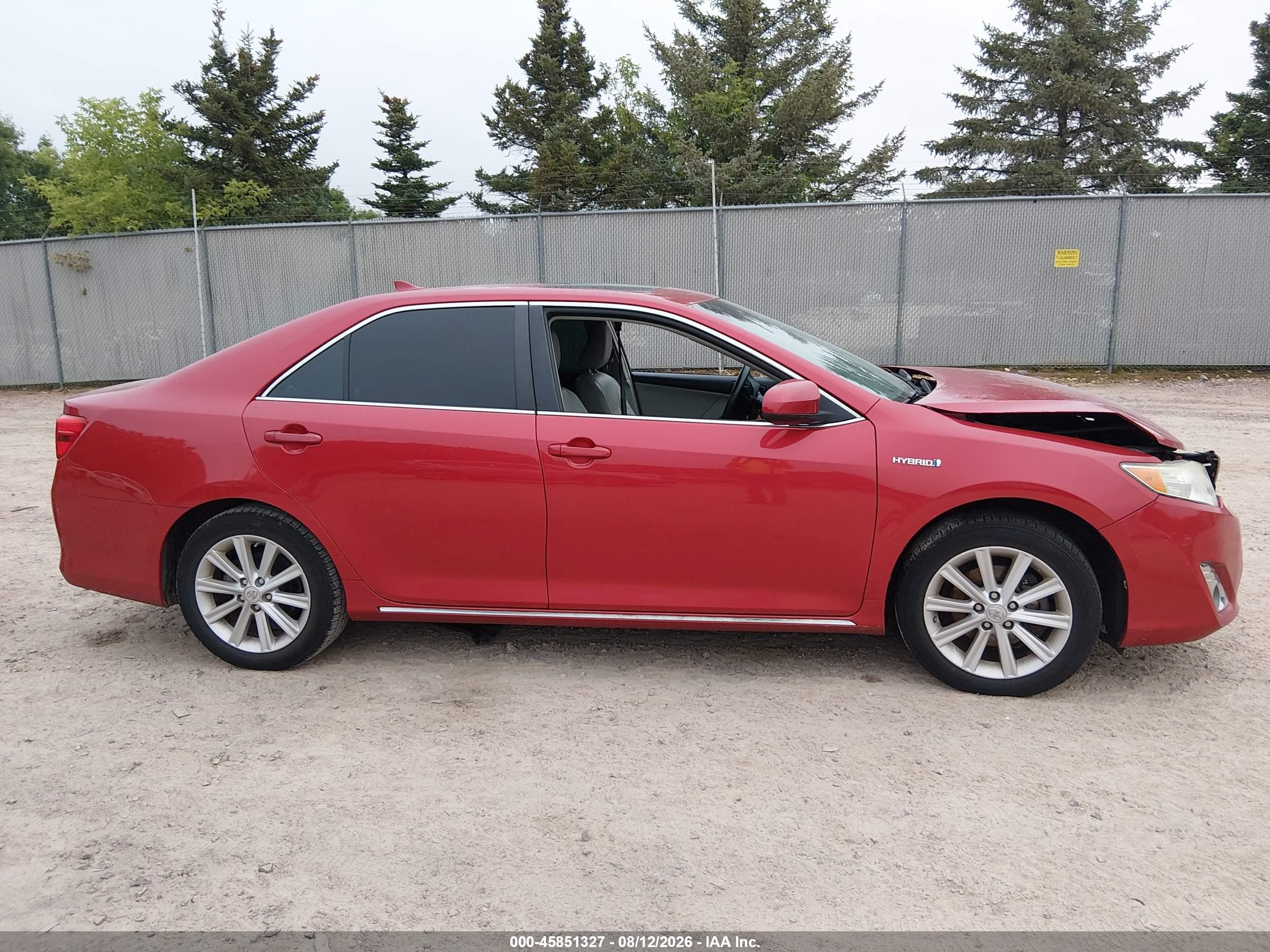 2012 Toyota Camry Hybrid Xle Red vin: 4T1BD1FK9CU028061