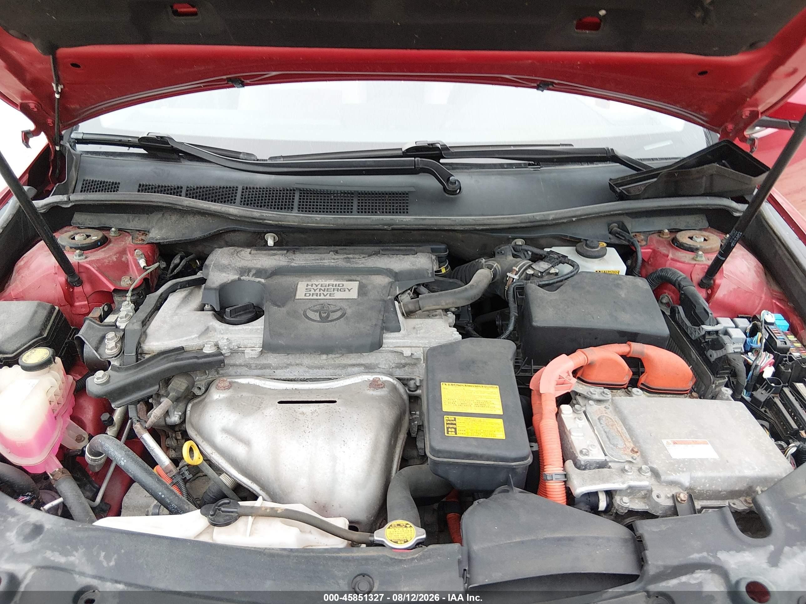 2012 Toyota Camry Hybrid Xle Red vin: 4T1BD1FK9CU028061