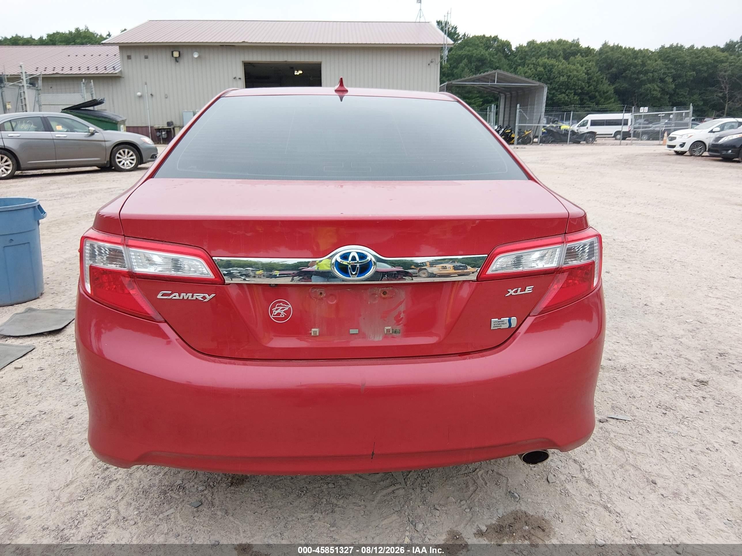 2012 Toyota Camry Hybrid Xle Red vin: 4T1BD1FK9CU028061