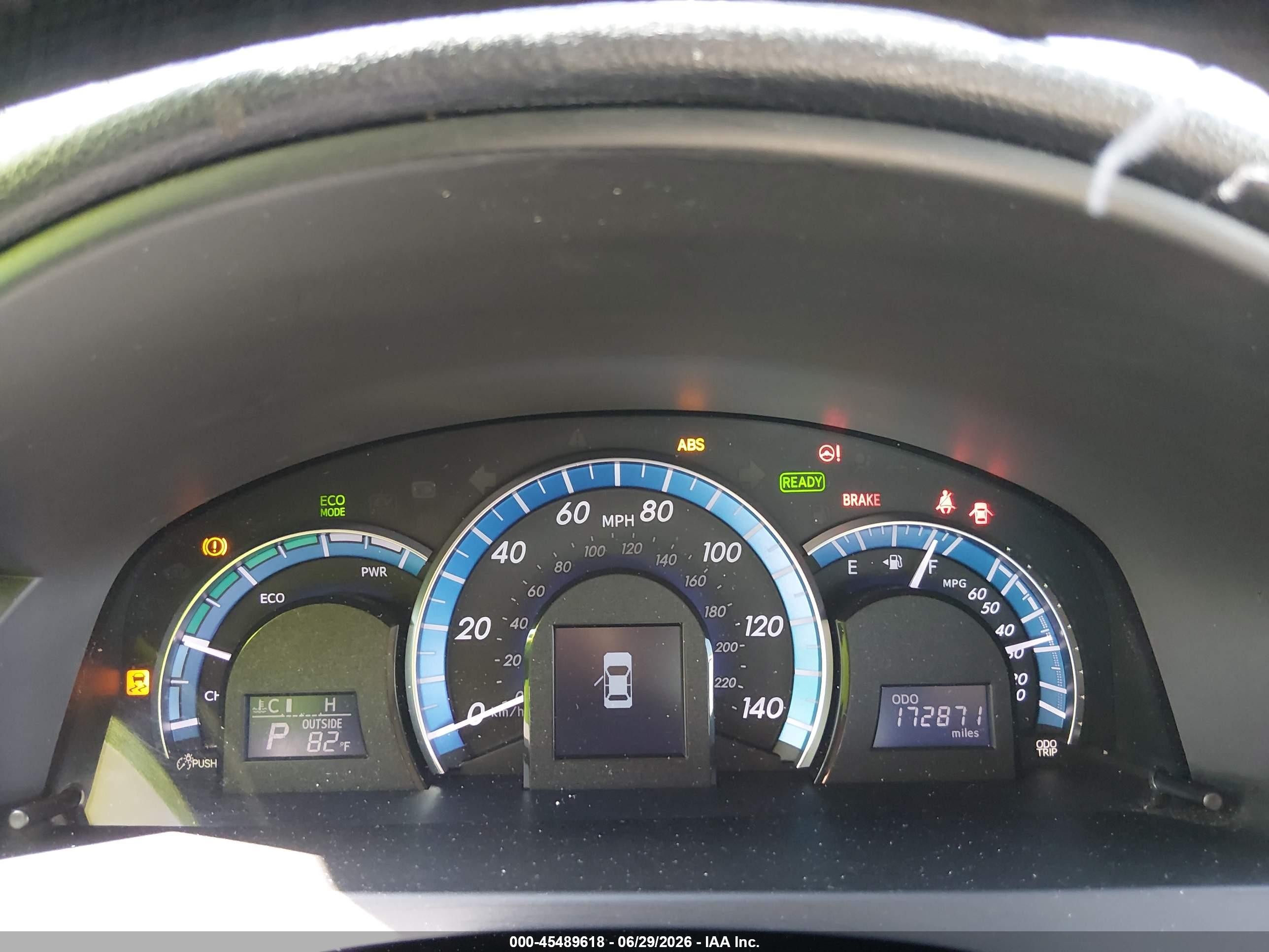 2012 Toyota Camry Hybrid Xle Black vin: 4T1BD1FK9CU029808