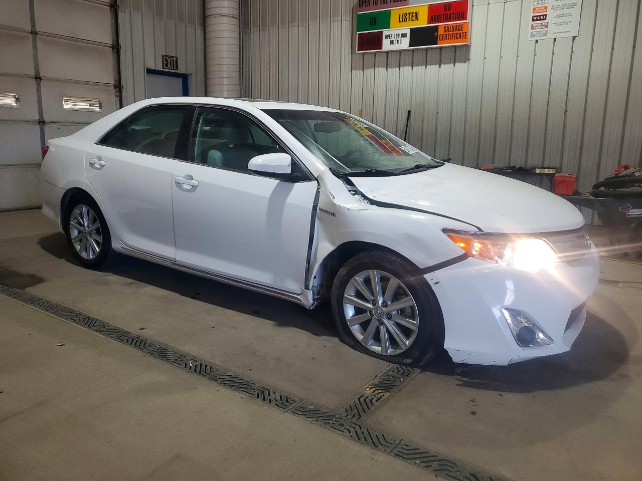 2012 Toyota Camry Hybrid Xle White vin: 4T1BD1FK9CU033521